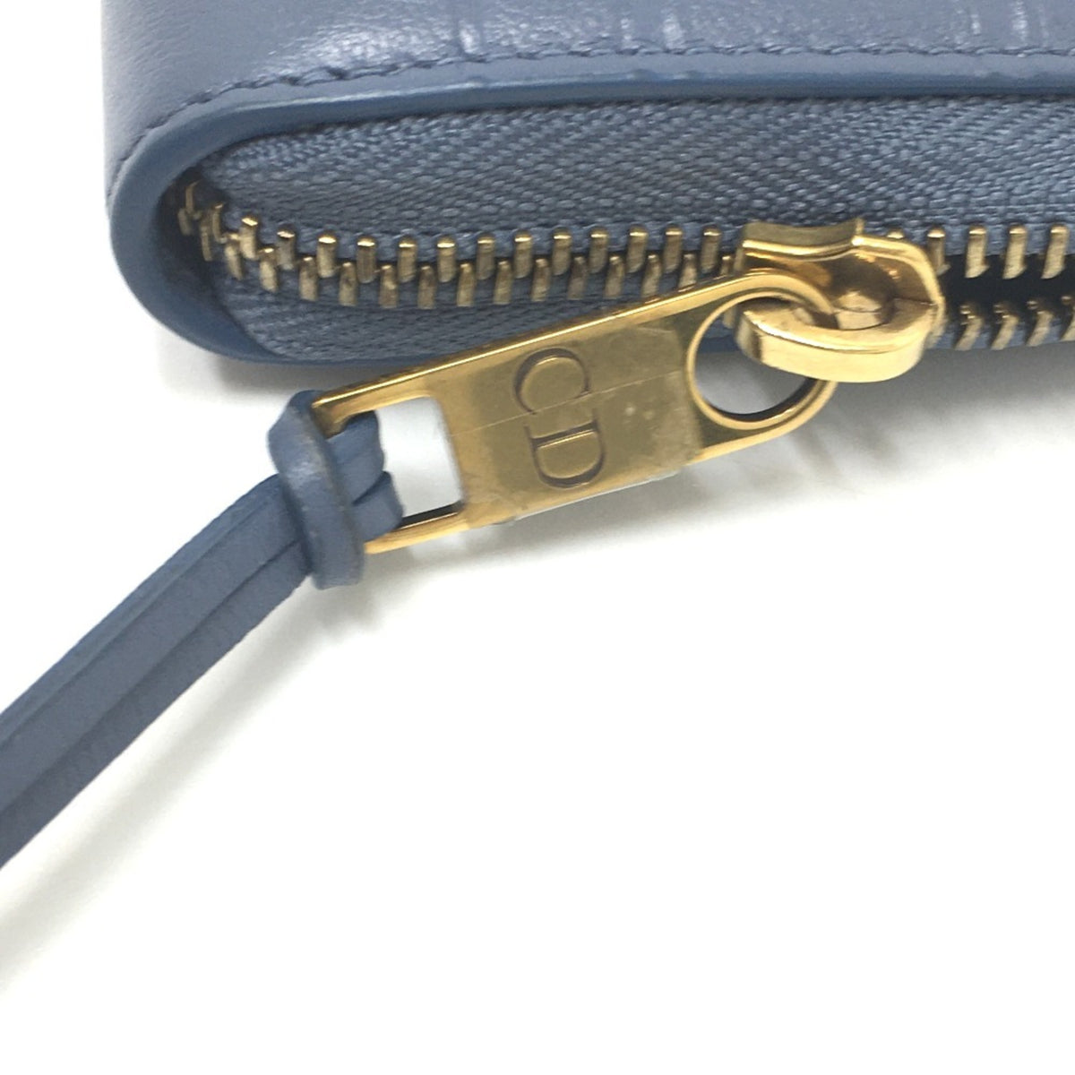 Christian Dior Blue Leather Coin Purse/Coin Case (Pre-Owned)