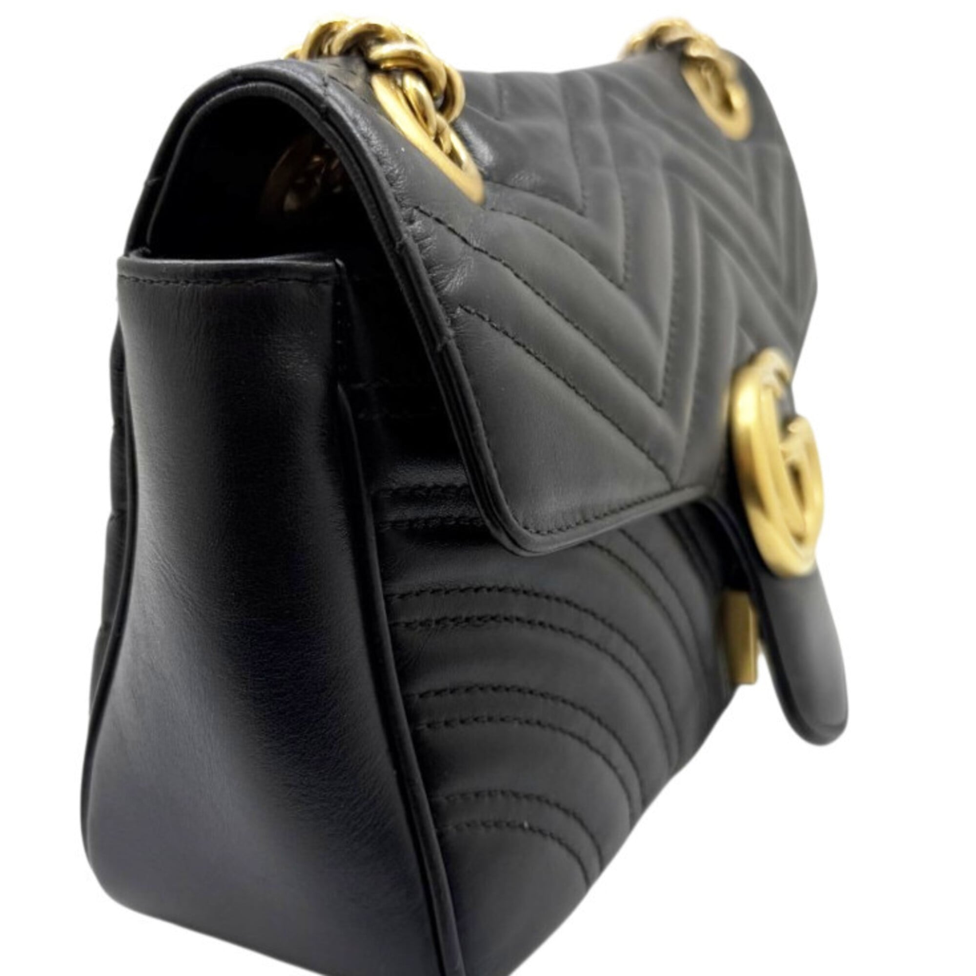 Gucci Black Leather Shoulder Bag (Pre-Owned)