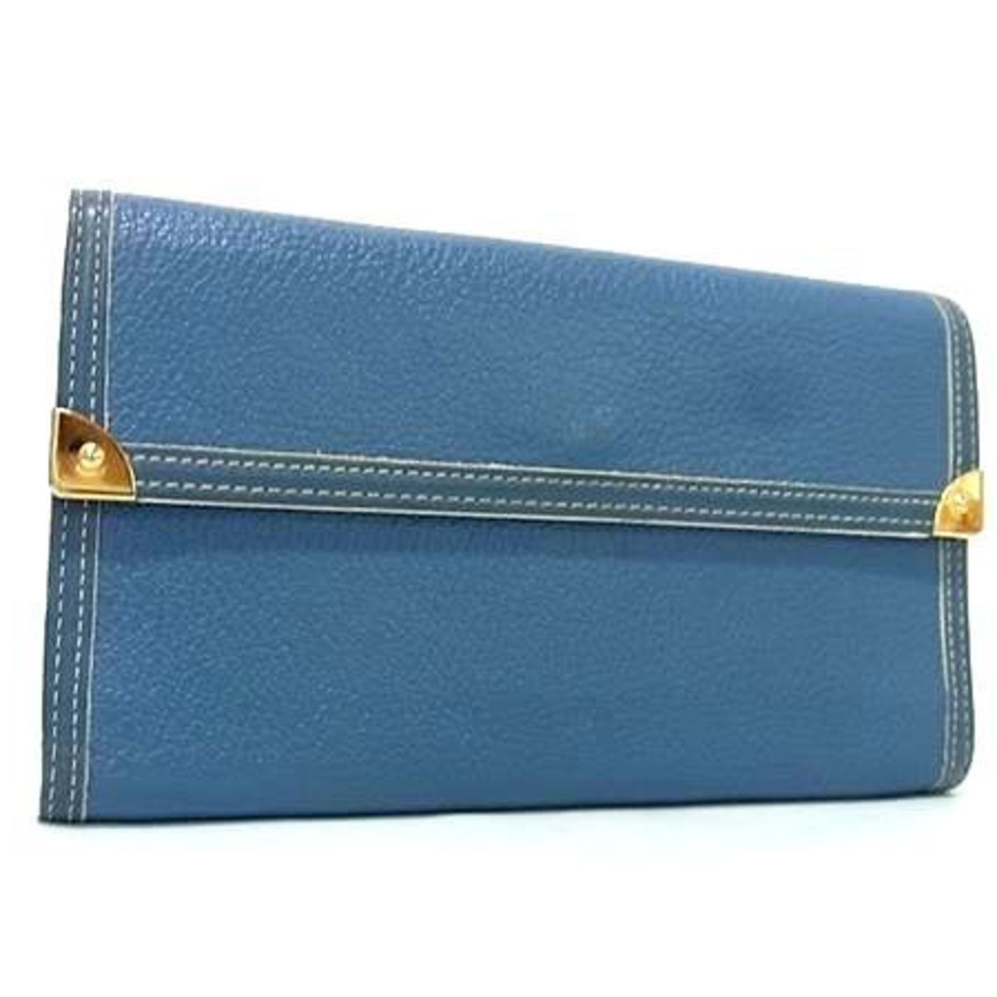 Louis Vuitton Suhali Blue Suhali Leather Coin Purse/Coin Case (Pre-Owned)