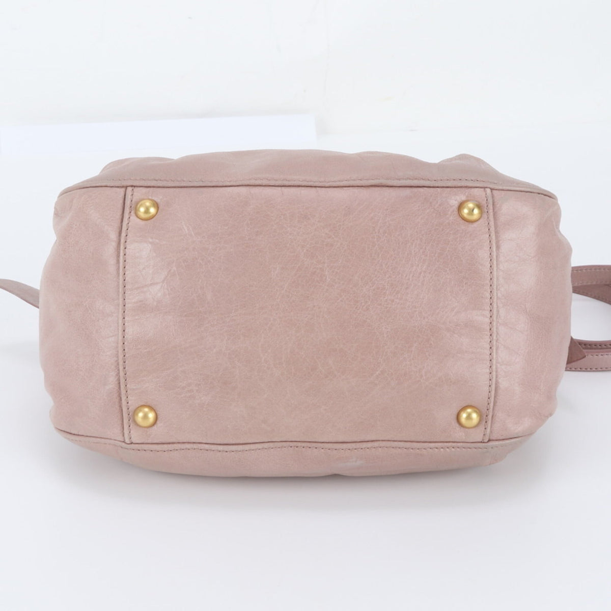 Miu Miu Pink Leather Handbag Shoulder Bag Tote Bag (Pre-Owned)