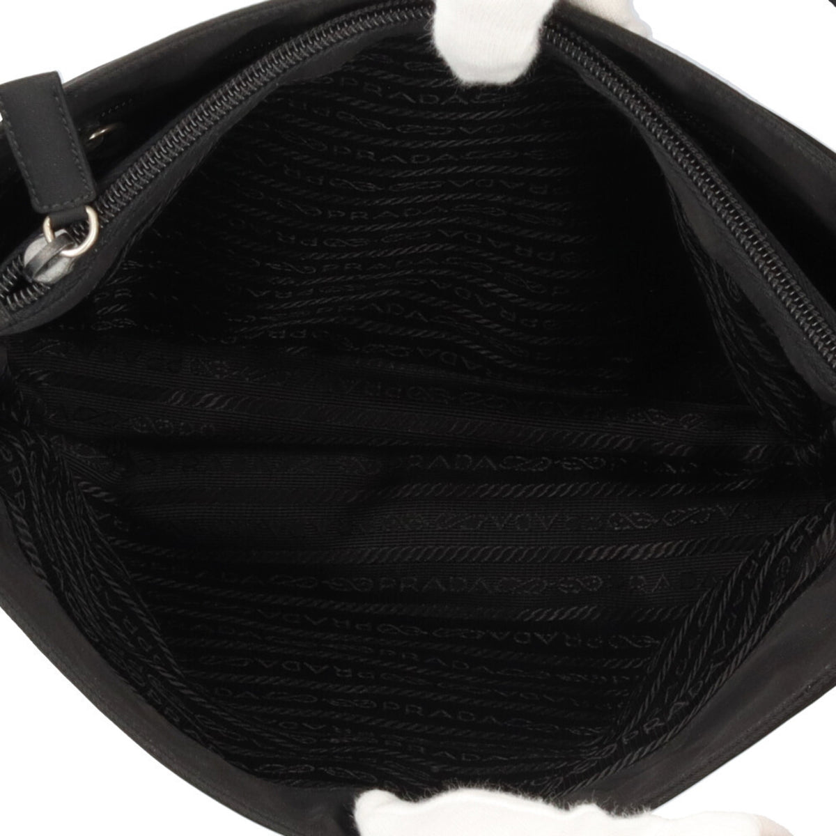 Prada Black Nero Nylon Handbag Tote Bag (Pre-Owned)