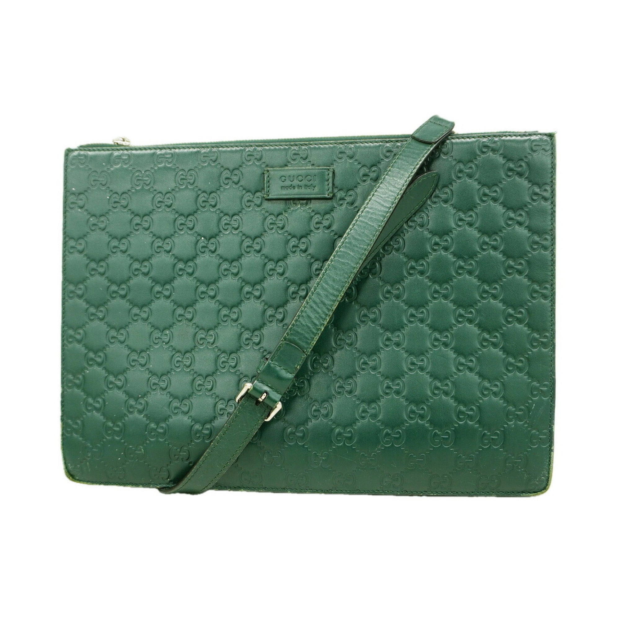 Gucci Green Leather Shoulder Bag (Pre-Owned)