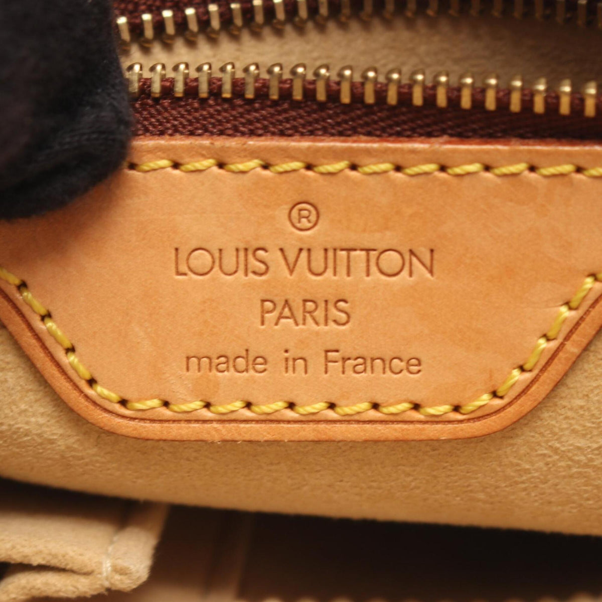 Louis Vuitton Brown Coated Canvas Leather Handbag Shoulder Bag (Pre-Owned)