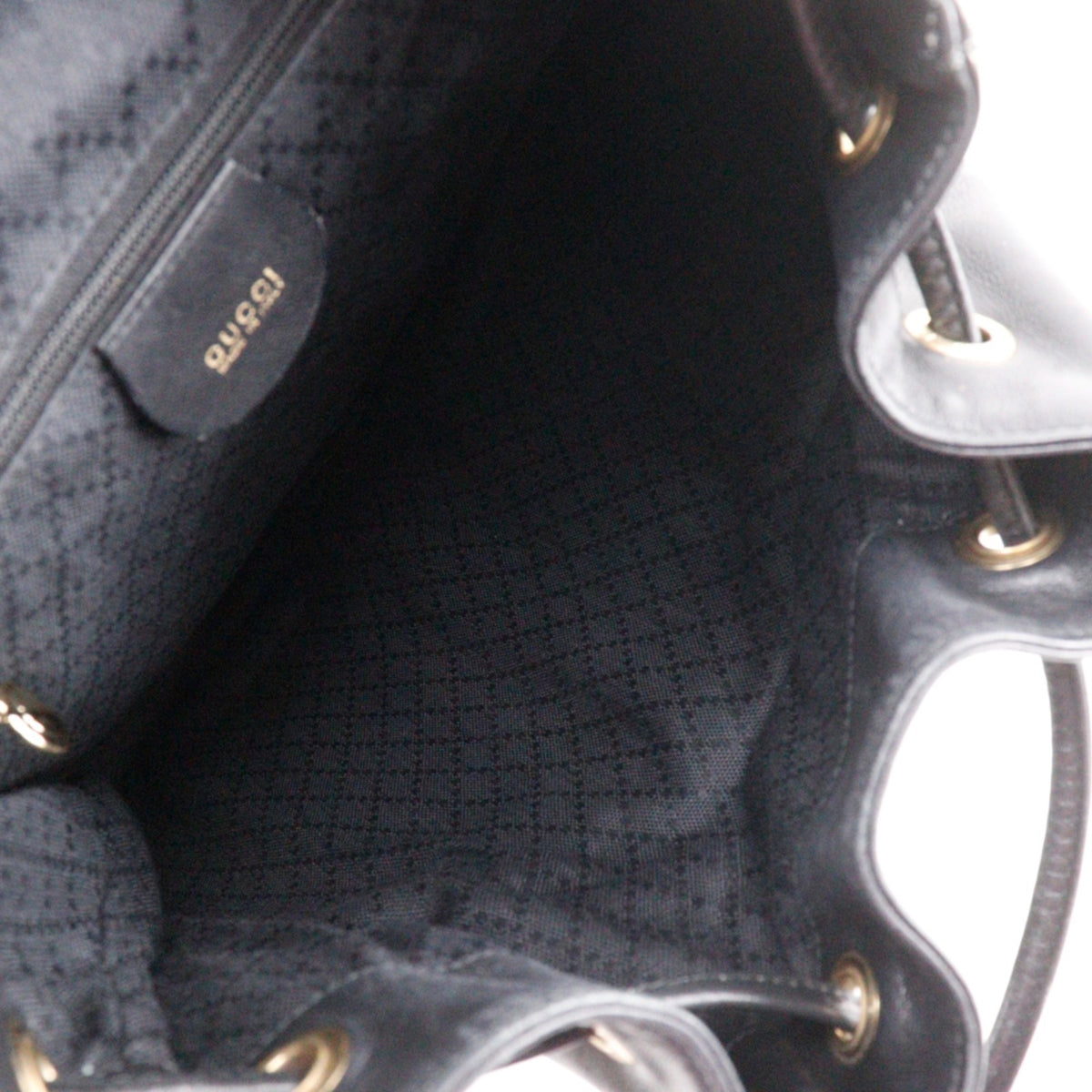 Gucci Bamboo Black Leather Backpack (Pre-Owned)