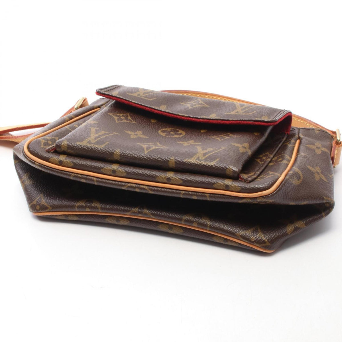 Louis Vuitton Brown Monogram Coated Canvas Leather Handbag Shoulder Bag (Pre-Owned)