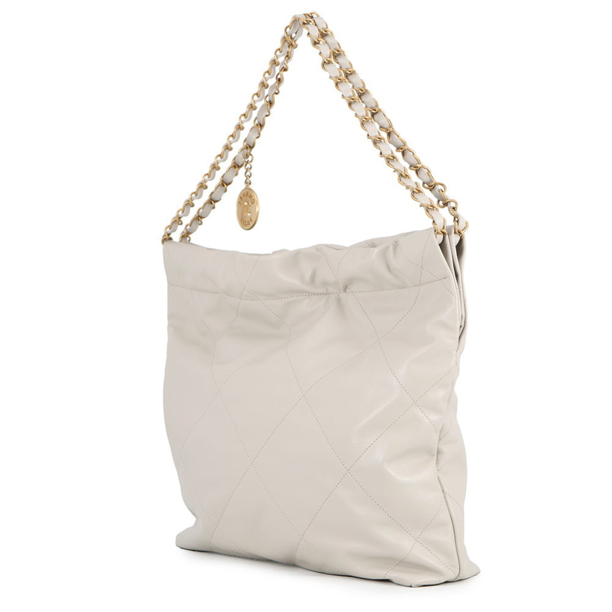 Chanel Ivory Leather Handbag Pouch (Pre-Owned)