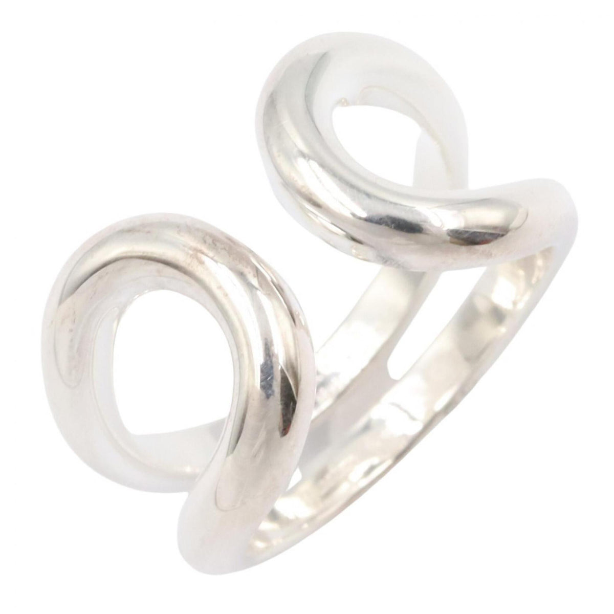 Hermes Silver Silver 925 Band Ring (Pre-Owned)