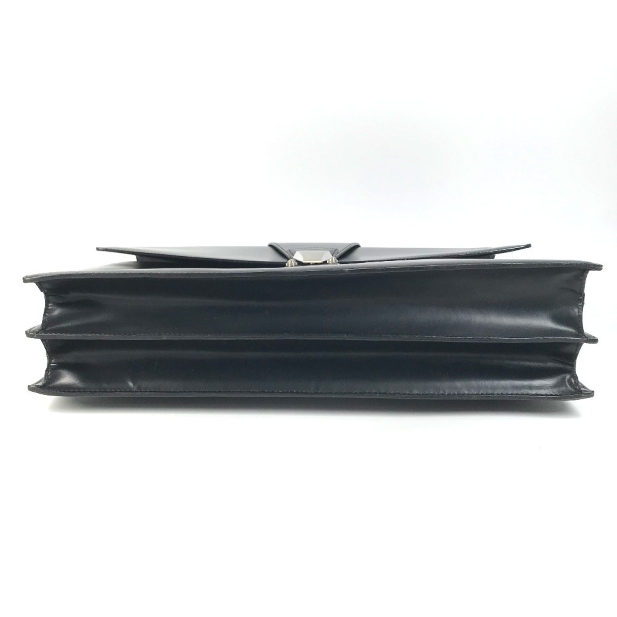 Cartier Black Leather Briefcase Handbag Tote Bag (Pre-Owned)