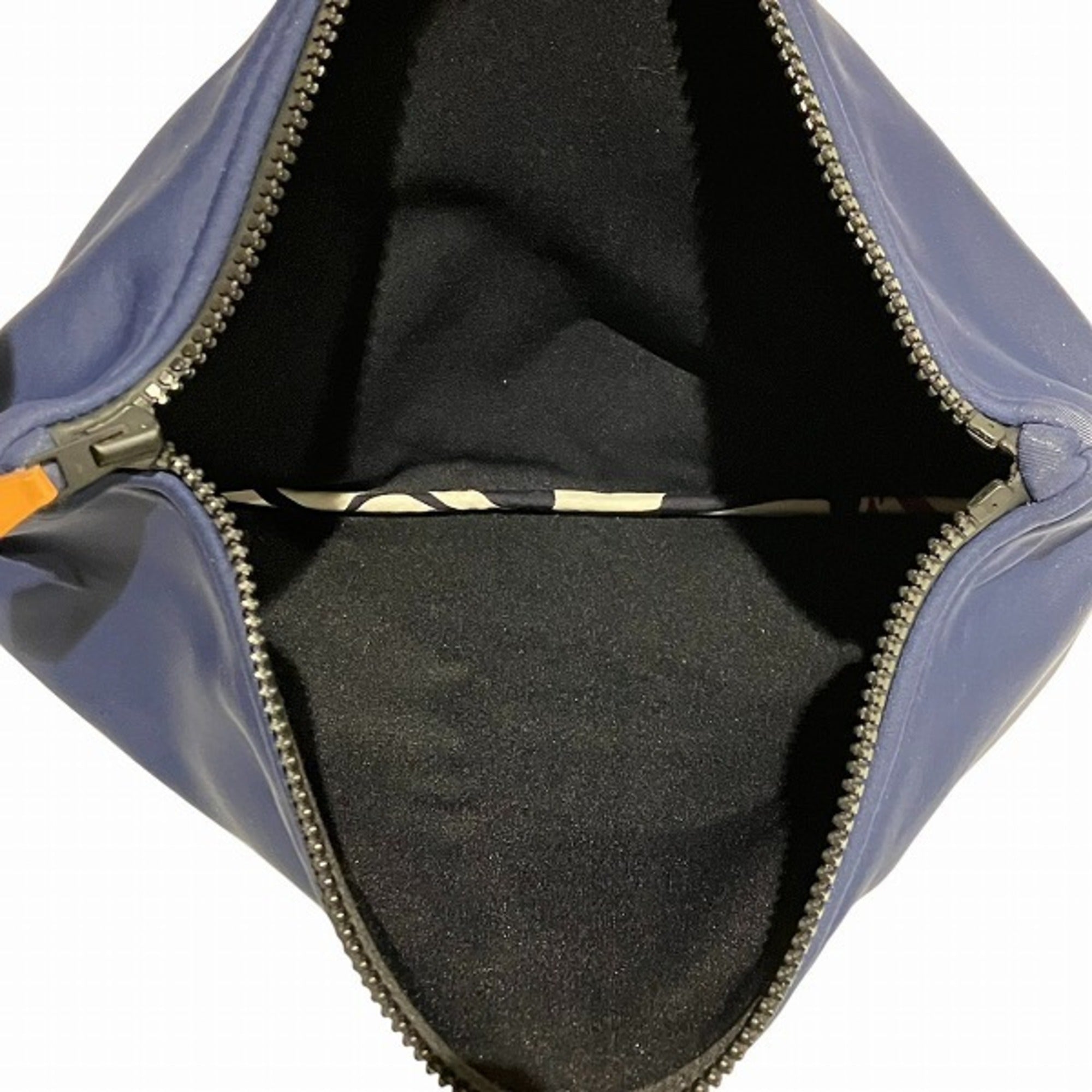 Hermes Navy Neoprene Clutch Bag Handbag (Pre-Owned)