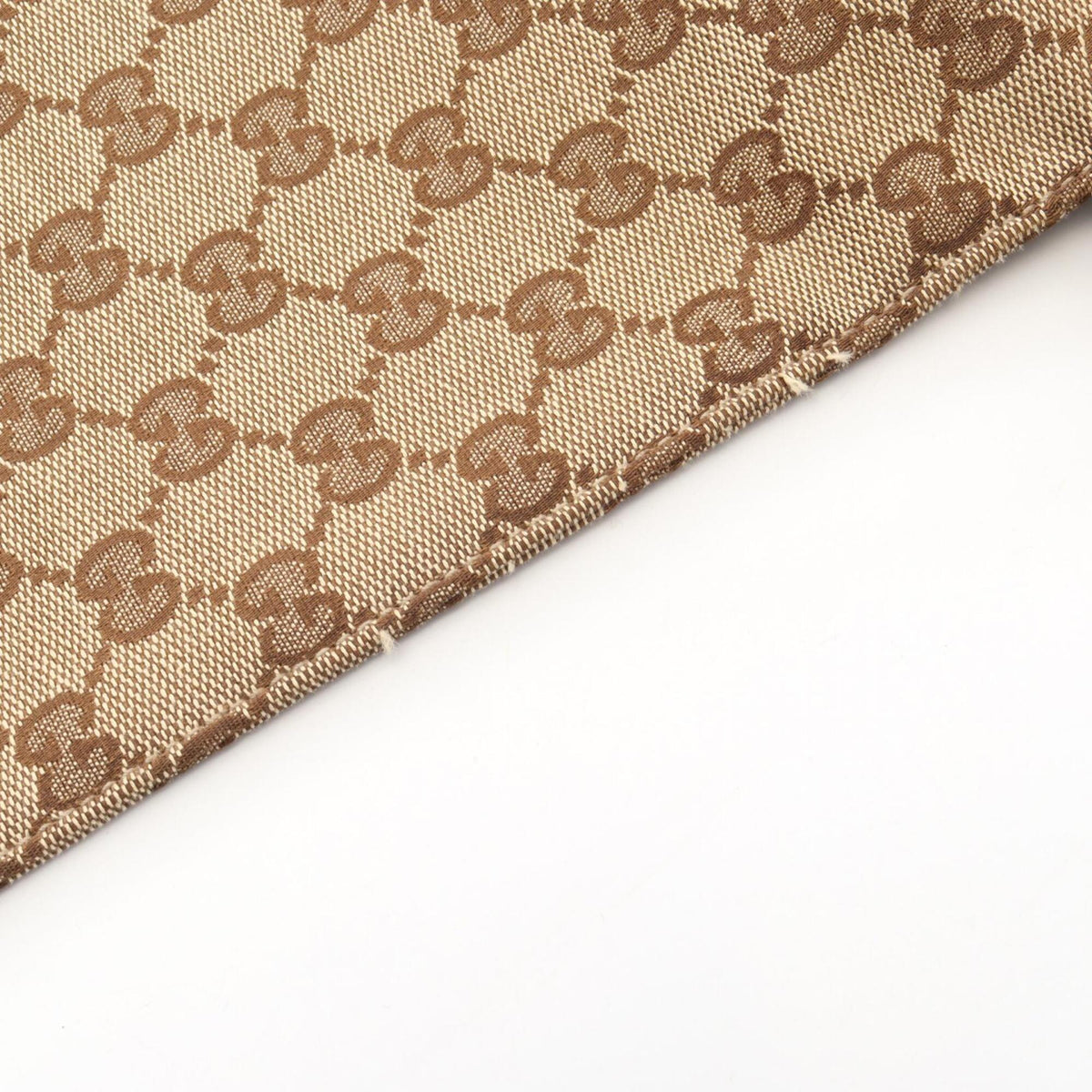 Gucci Beige Ivory Canvas Leather Handbag Shoulder Bag (Pre-Owned)