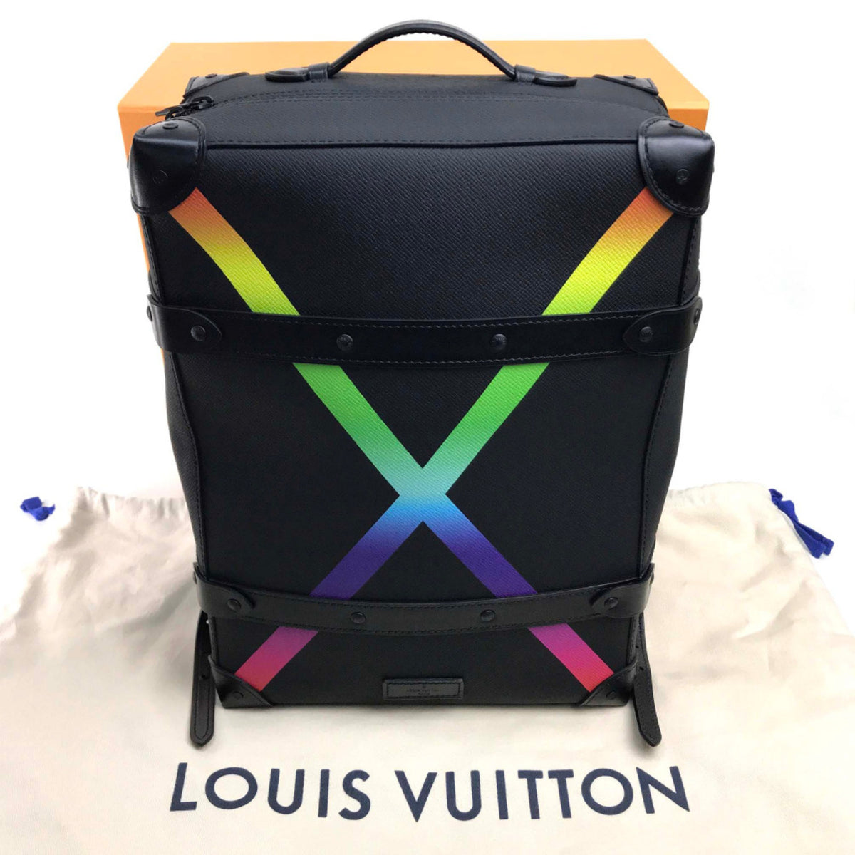 Louis Vuitton Black Leather Backpack (Pre-Owned)