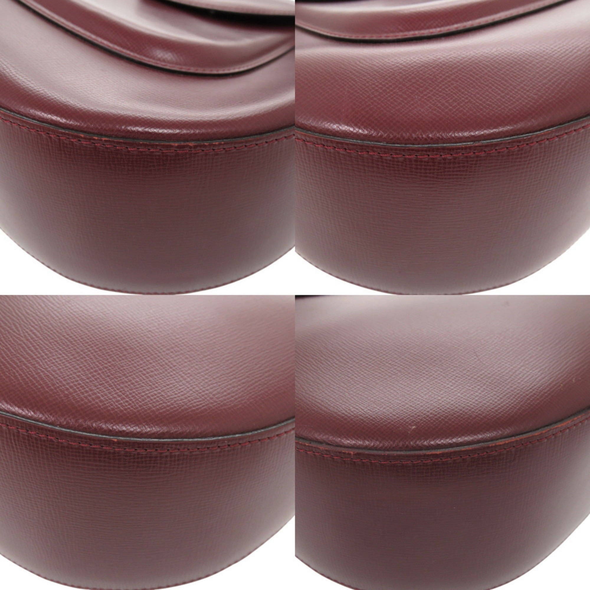 Cartier Bordeaux Leather Shoulder Bag (Pre-Owned)