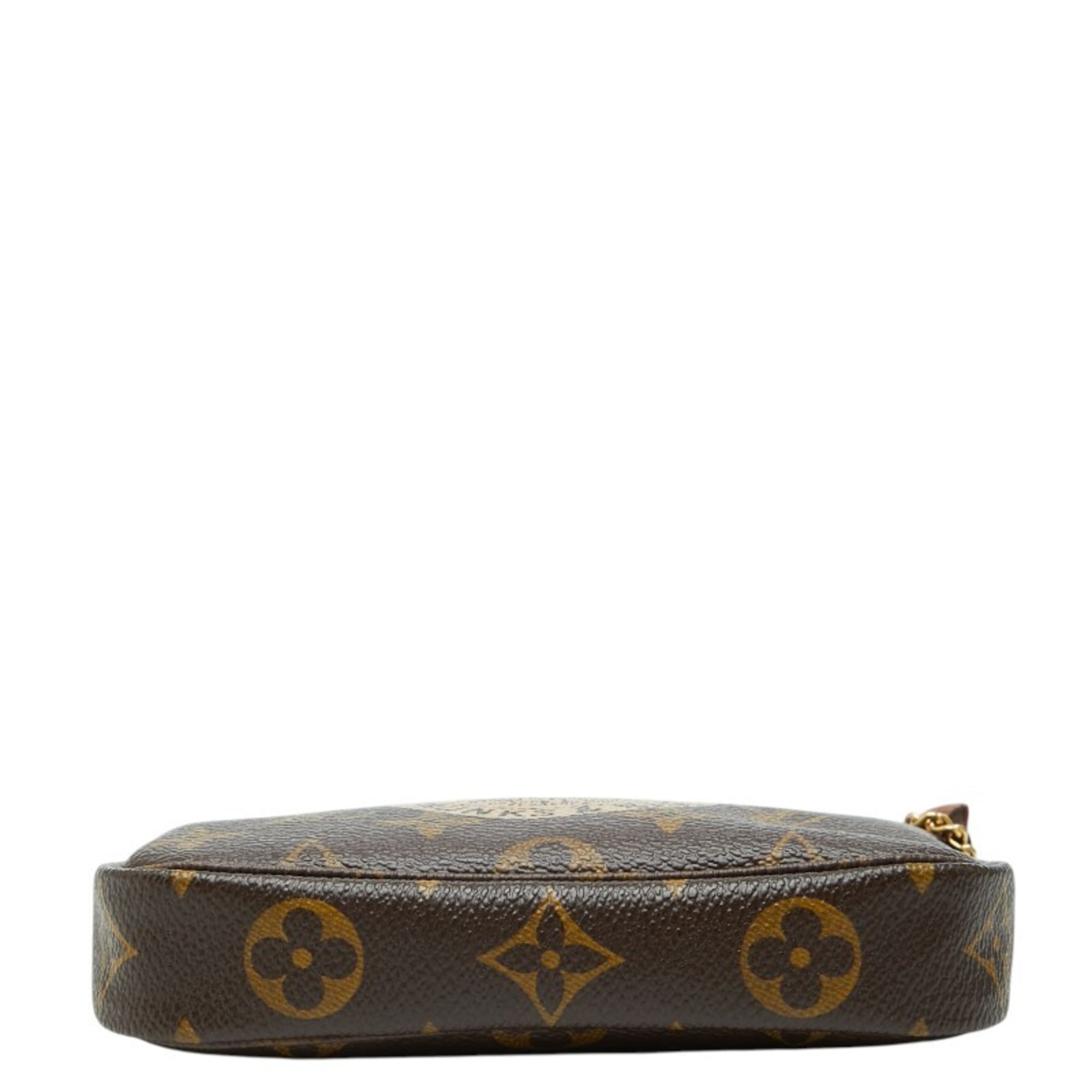 Louis Vuitton Monogram Brown Pvc Leather Handbag Pouch (Pre-Owned)