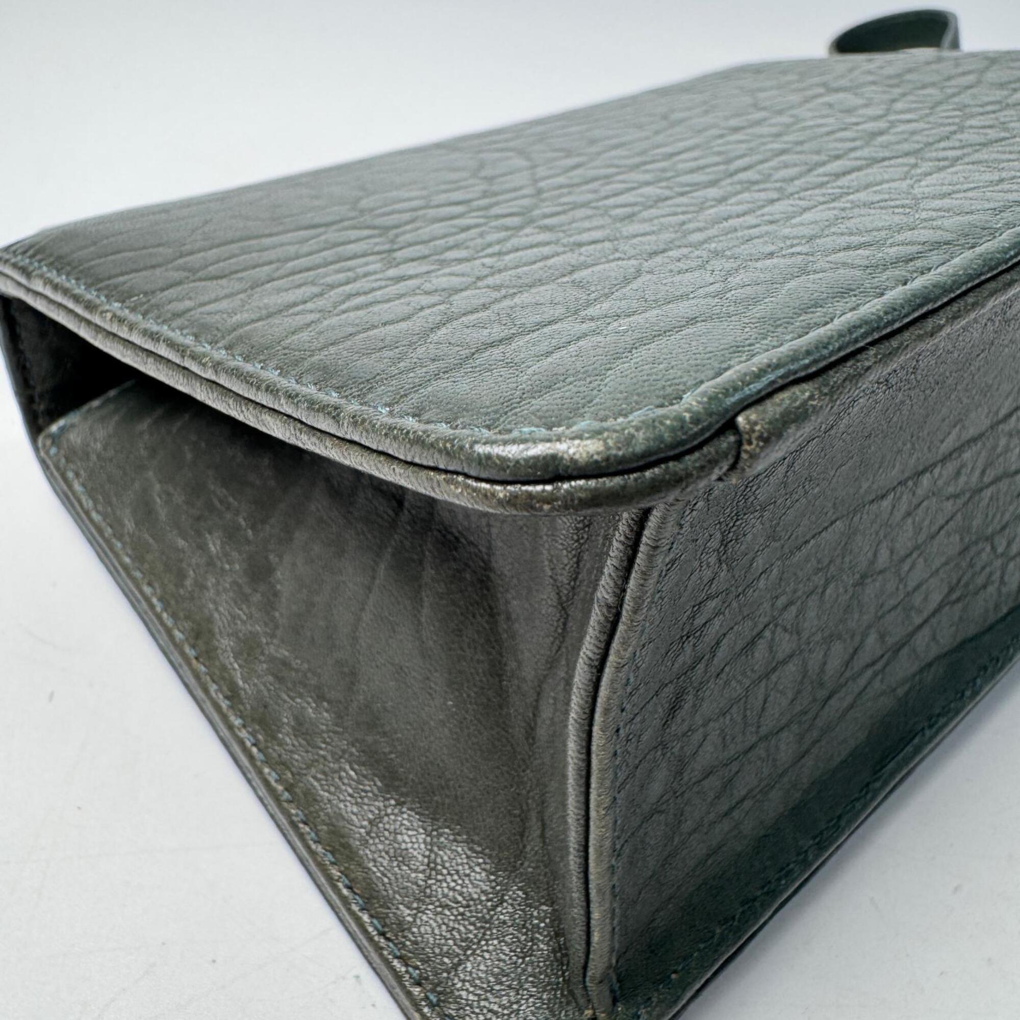 Christian Dior Dark Green Leather Shoulder Bag (Pre-Owned)