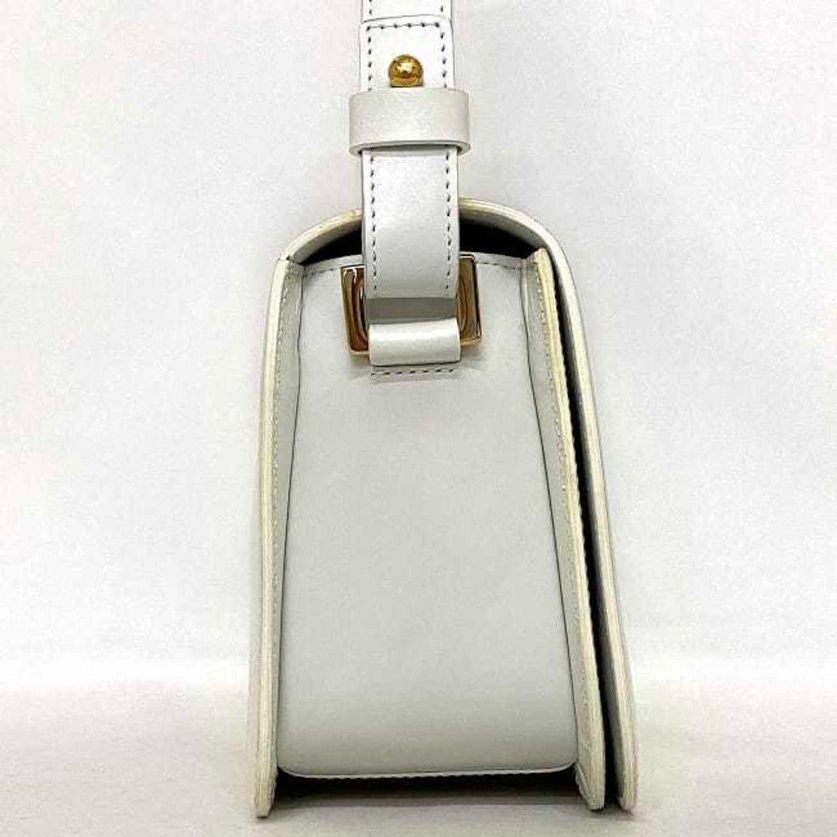 Celine White Leather Handbag Shoulder Bag (Pre-Owned)