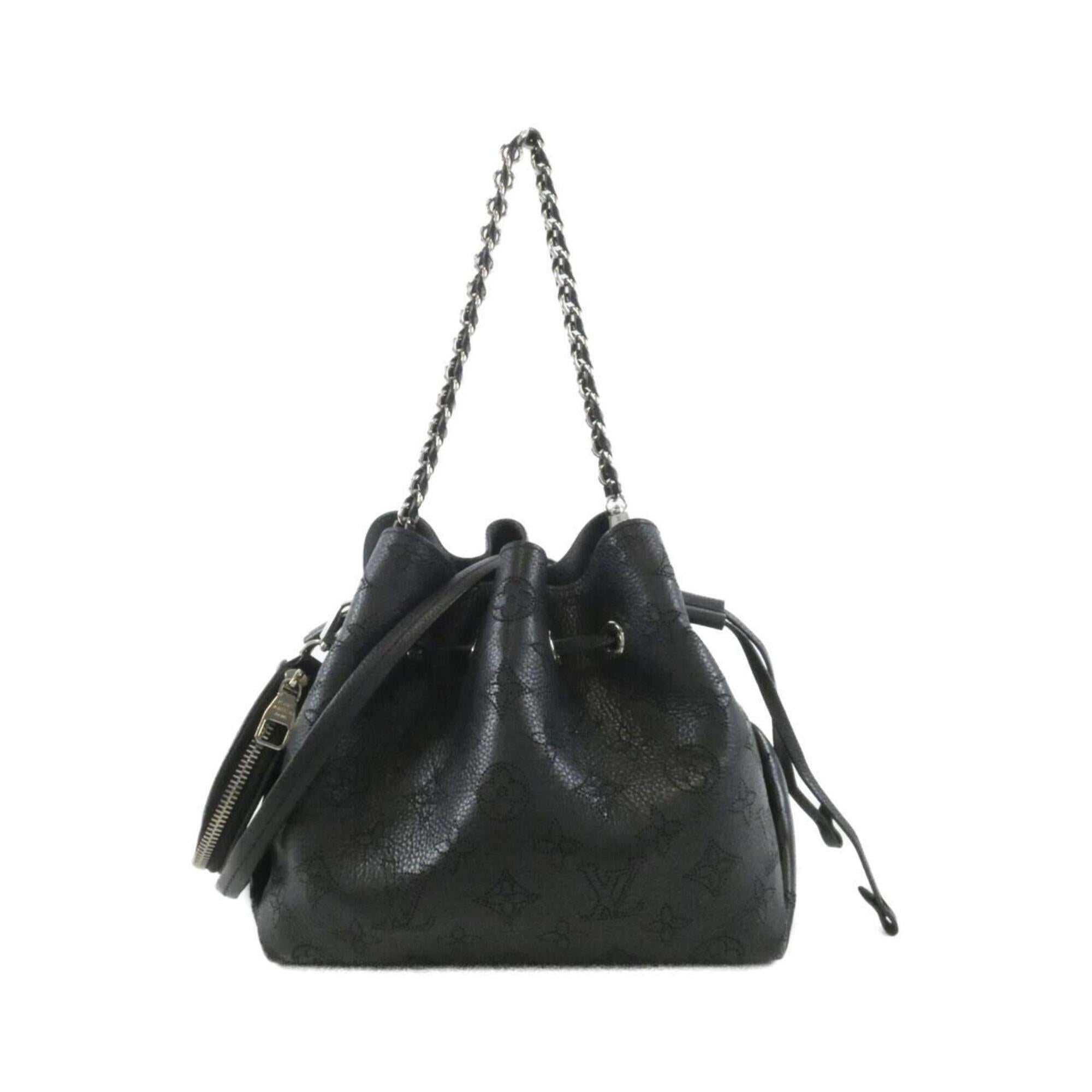 Louis Vuitton Black Leather Shoulder Bag (Pre-Owned)