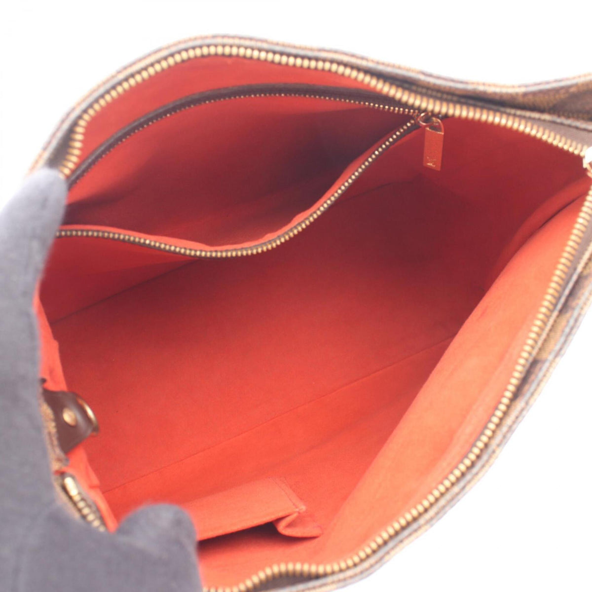 Louis Vuitton Damier Brown Coated Canvas Leather Handbag Shoulder Bag (Pre-Owned)