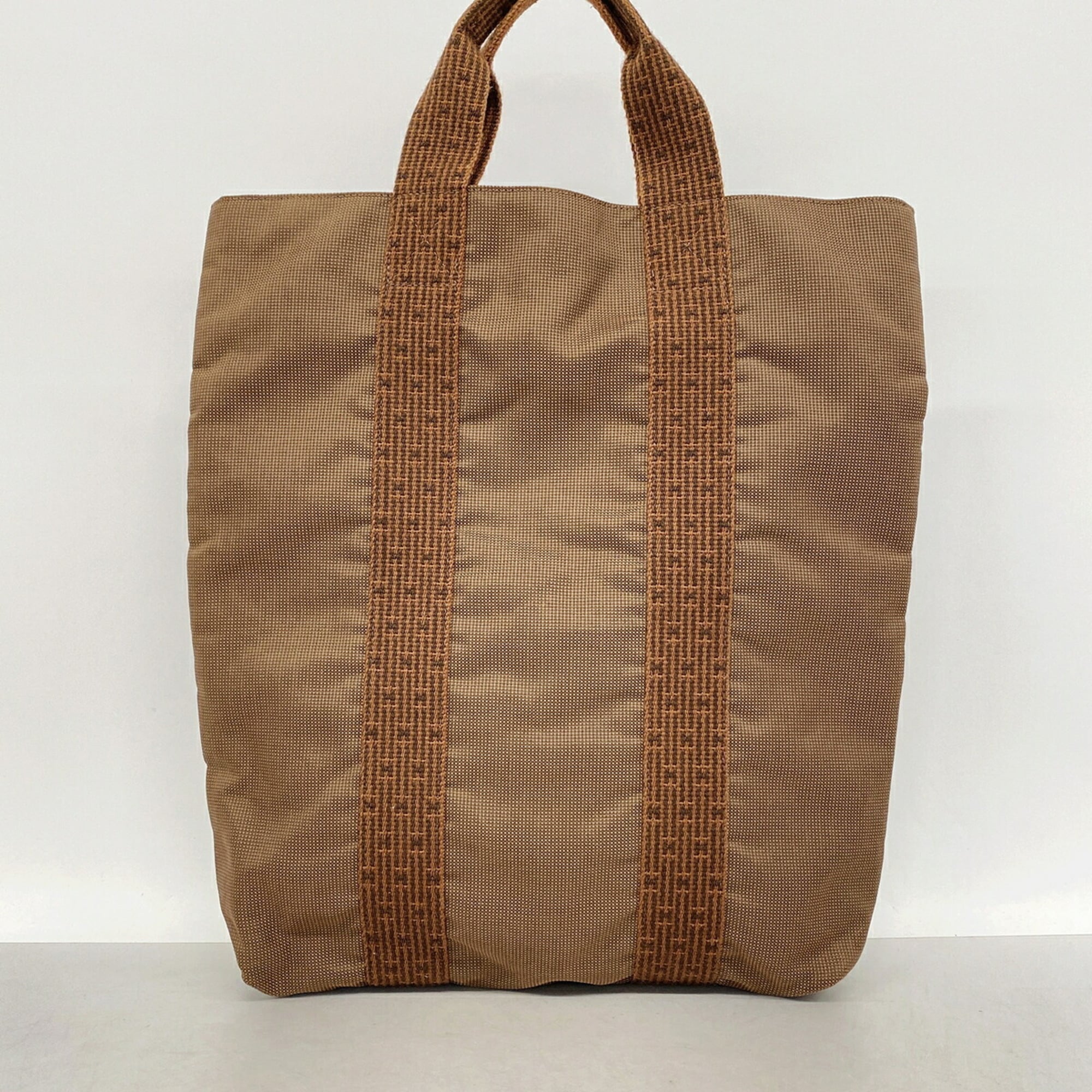 Hermes Brown Nylon Tote Bag (Pre-Owned)
