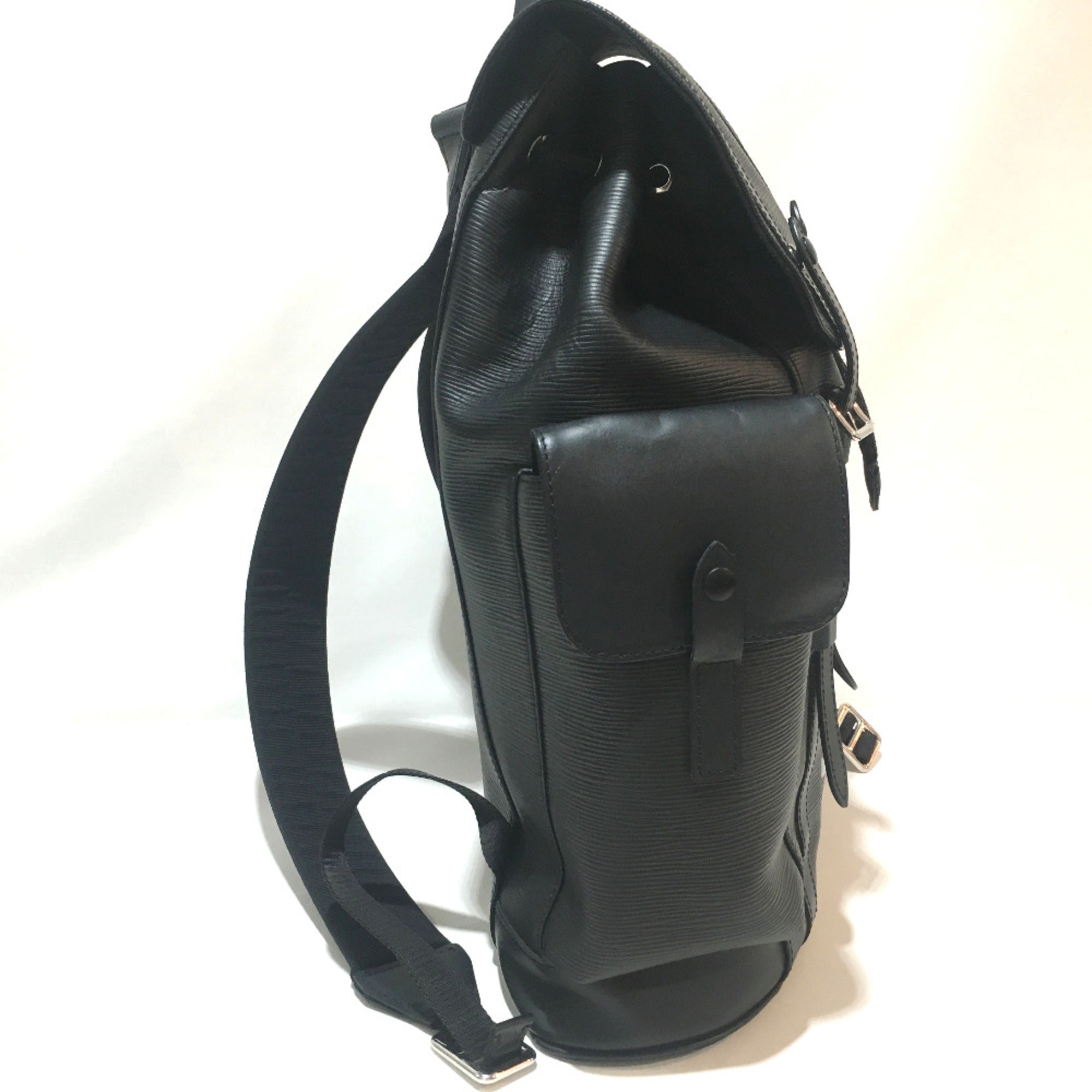 Louis Vuitton Black Leather Backpack (Pre-Owned)