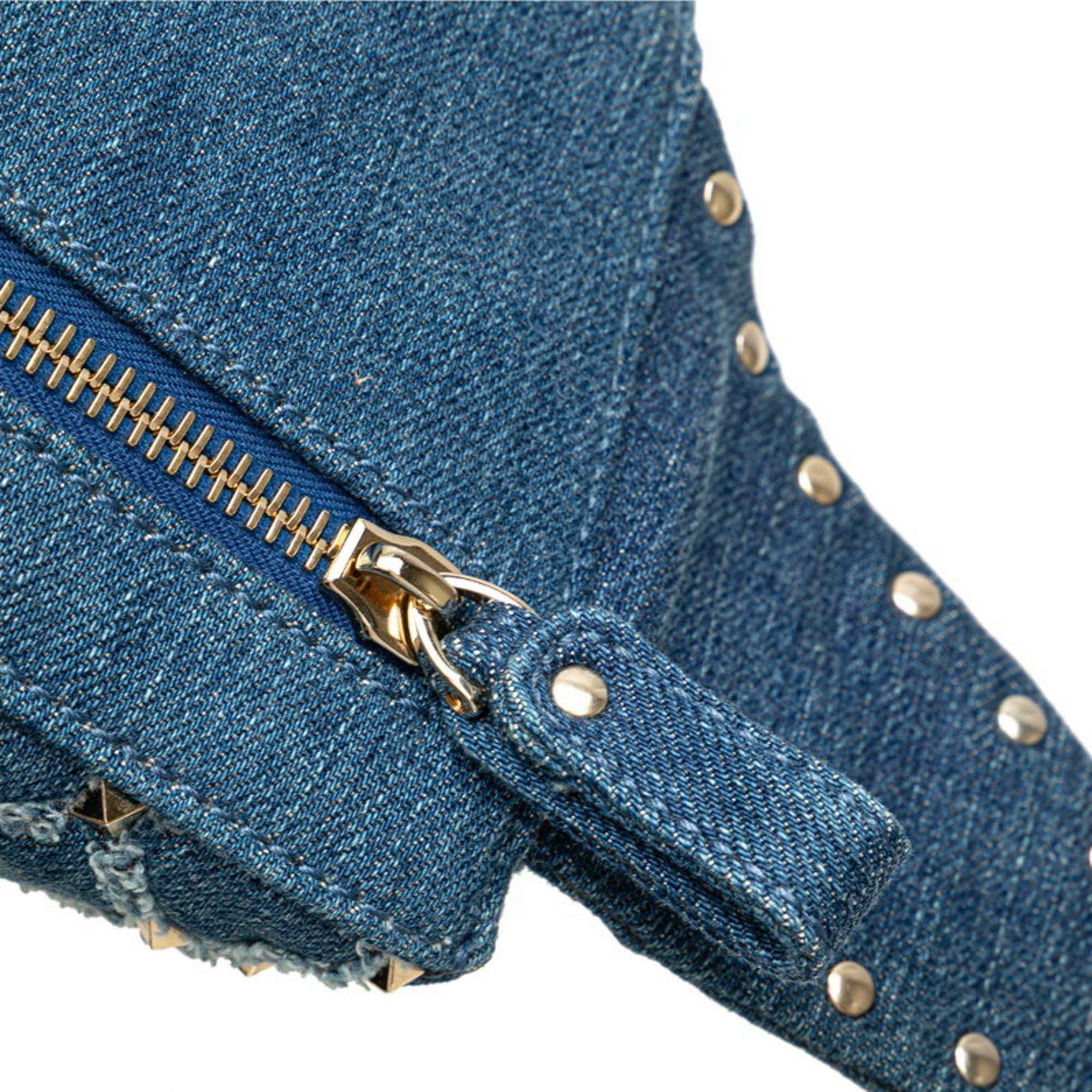 Valentino Blue Denim Leather Fanny Pack (Pre-Owned)