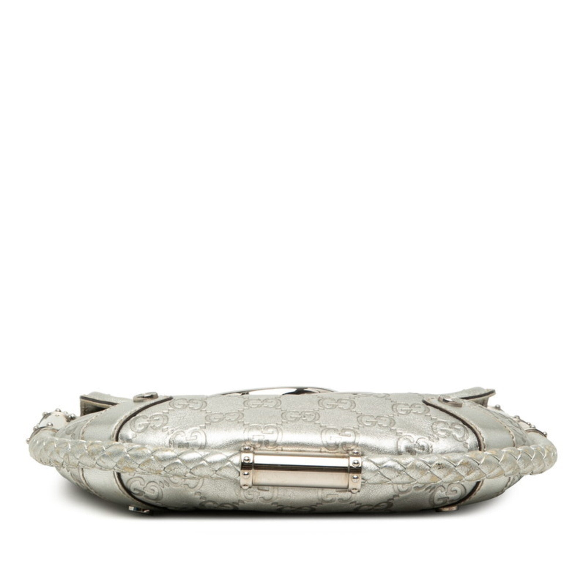 Gucci Silver Leather Handbag (Pre-Owned)