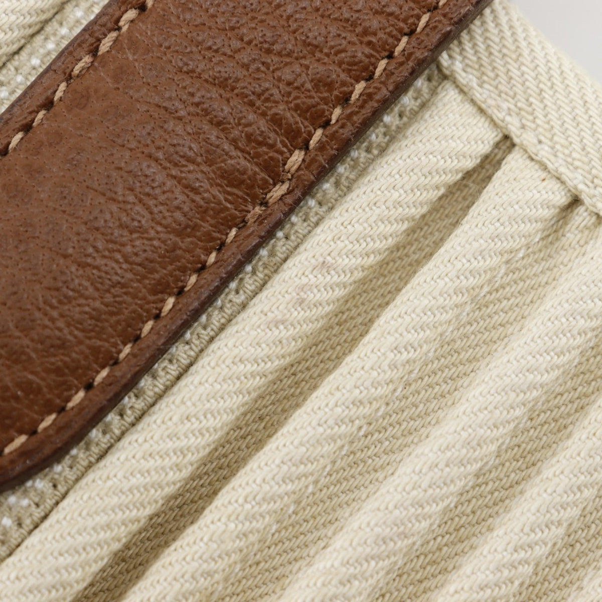 Hermes Beige Canvas Tote Bag (Pre-Owned)