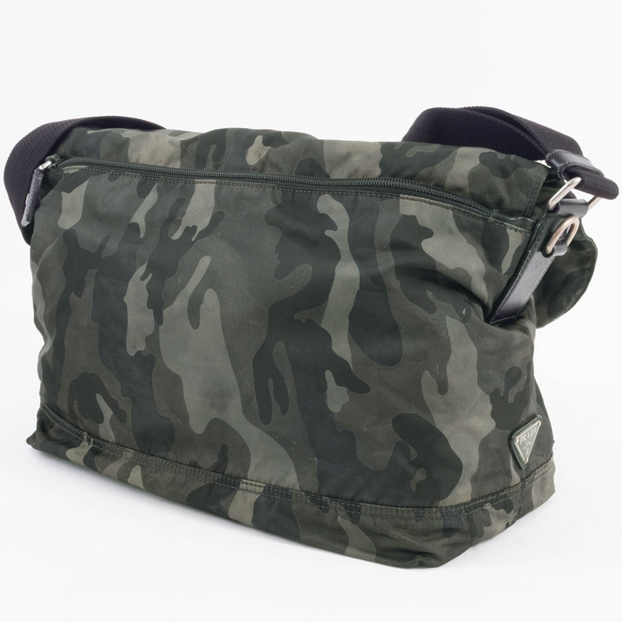 Prada Green Multi-Color Nylon Shoulder Bag (Pre-Owned)