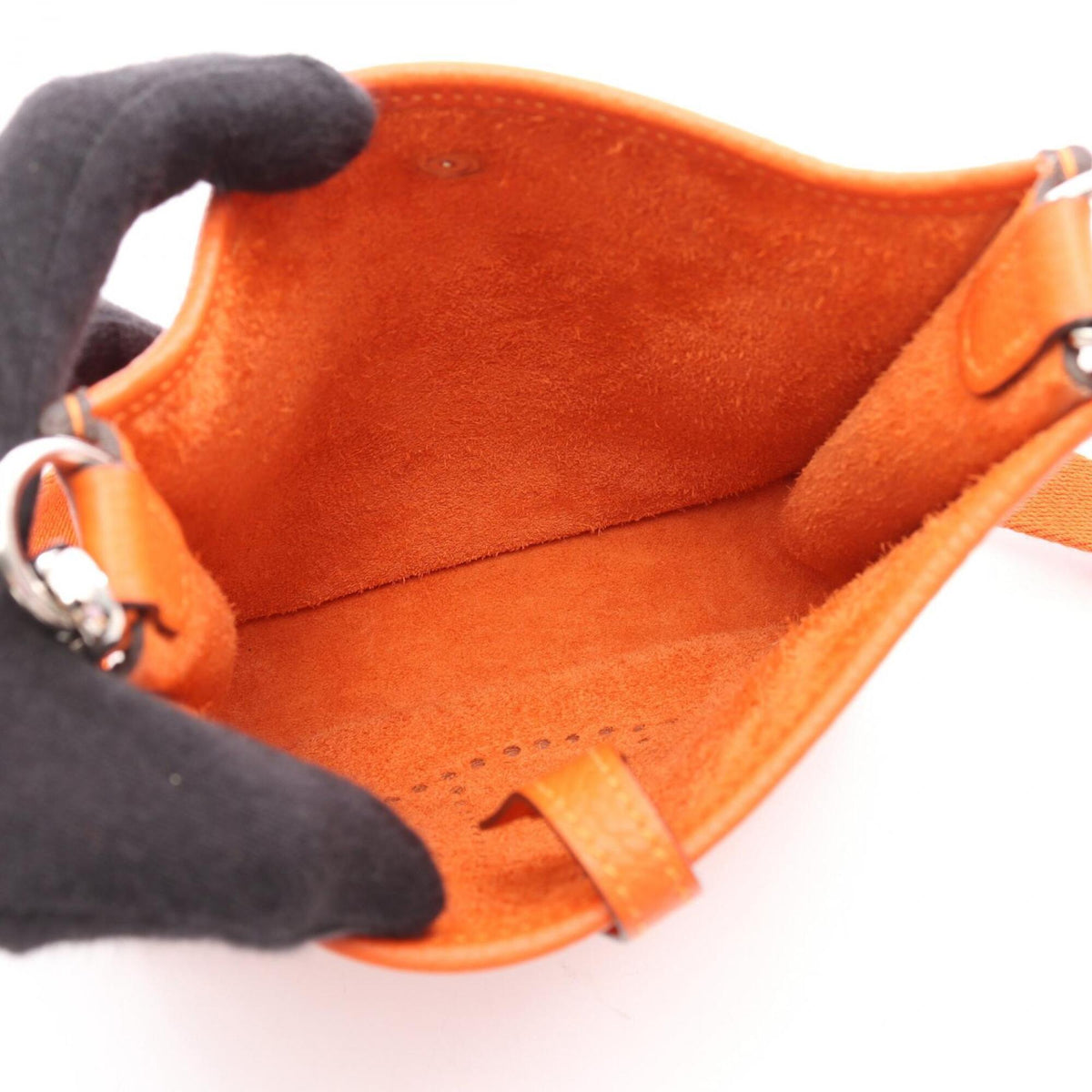 Hermes Orange Taurillon Clemence Leather Handbag Shoulder Bag (Pre-Owned)