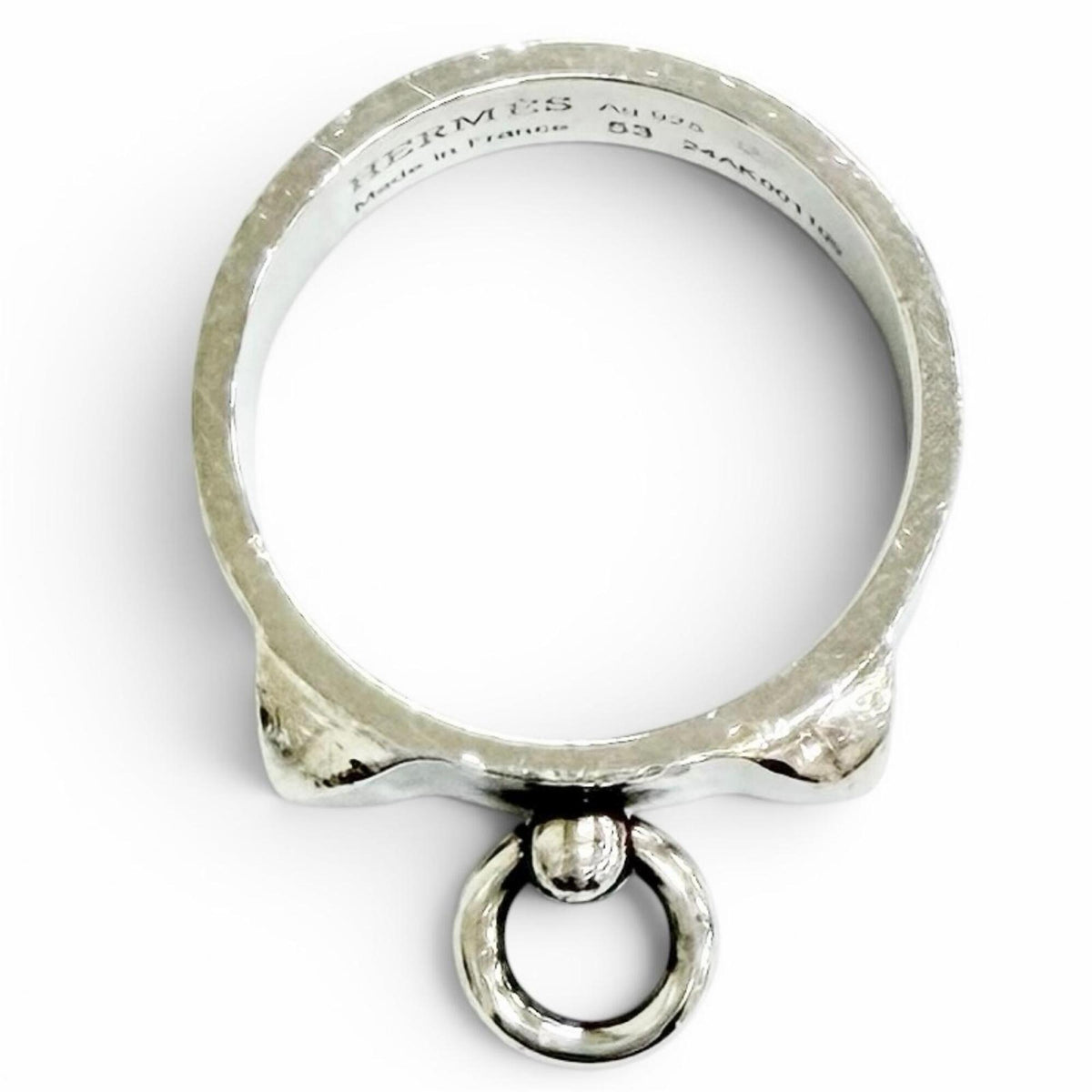 Hermes Silver Silver 925 Band Ring (Pre-Owned)
