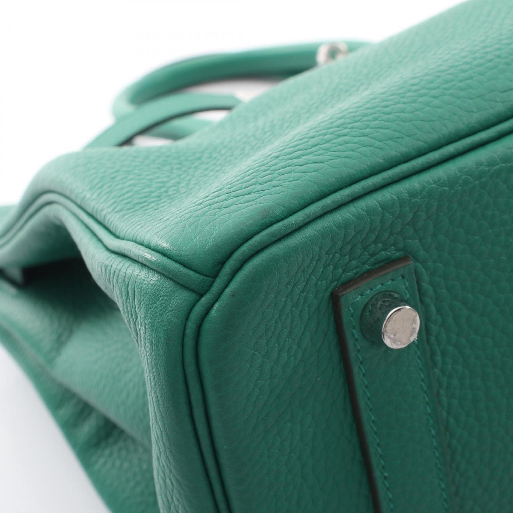 Hermes Green Taurillon Clemence Leather Leather Handbag (Pre-Owned)