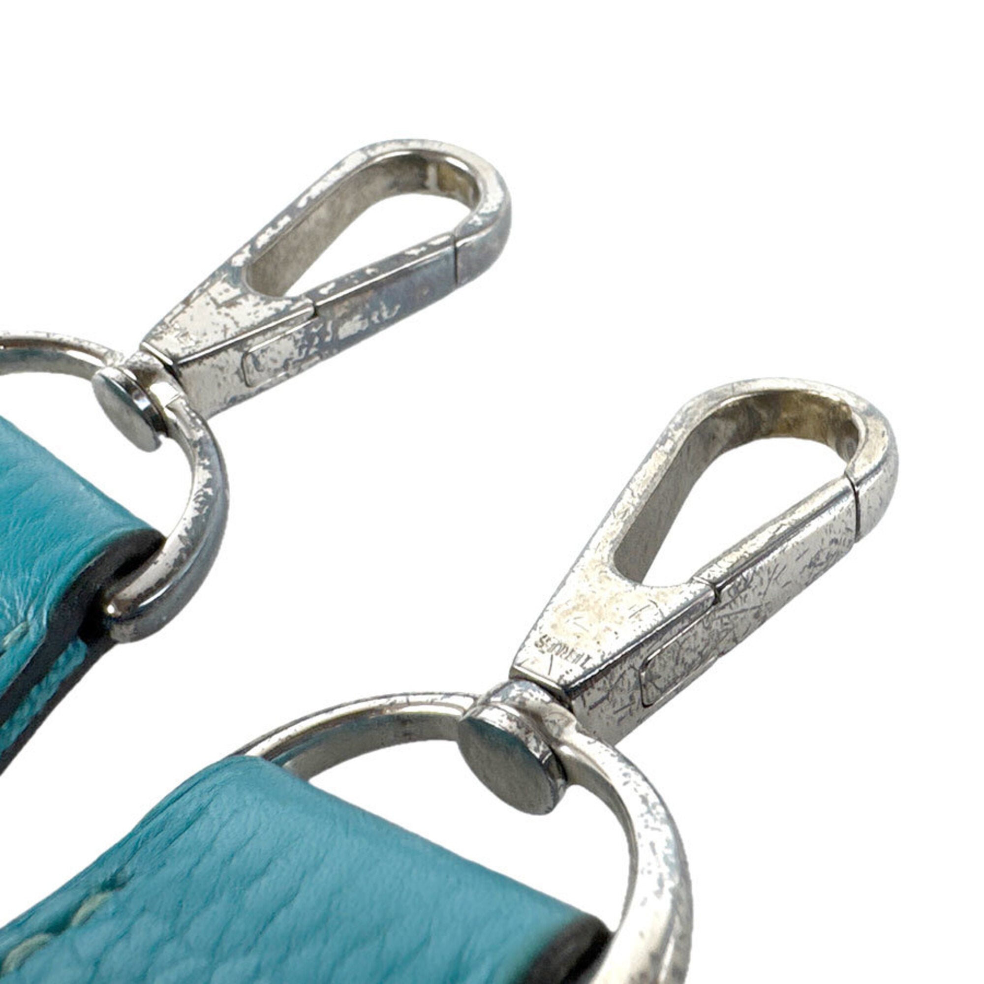 Hermes Blue Leather Shoulder Bag (Pre-Owned)