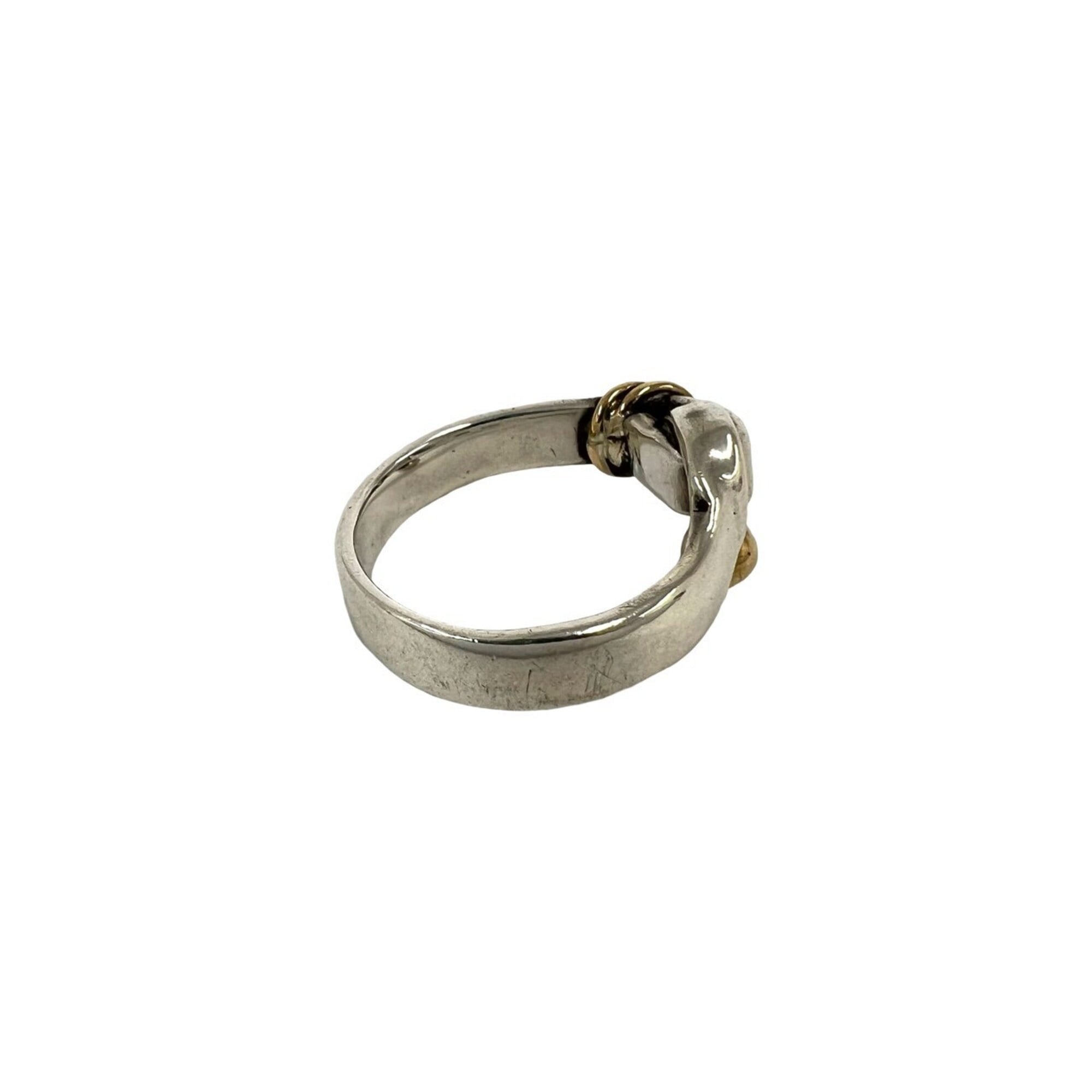 Tiffany Gold Silver Yellow Gold (18K) Silver 925 Band Ring (Pre-Owned)