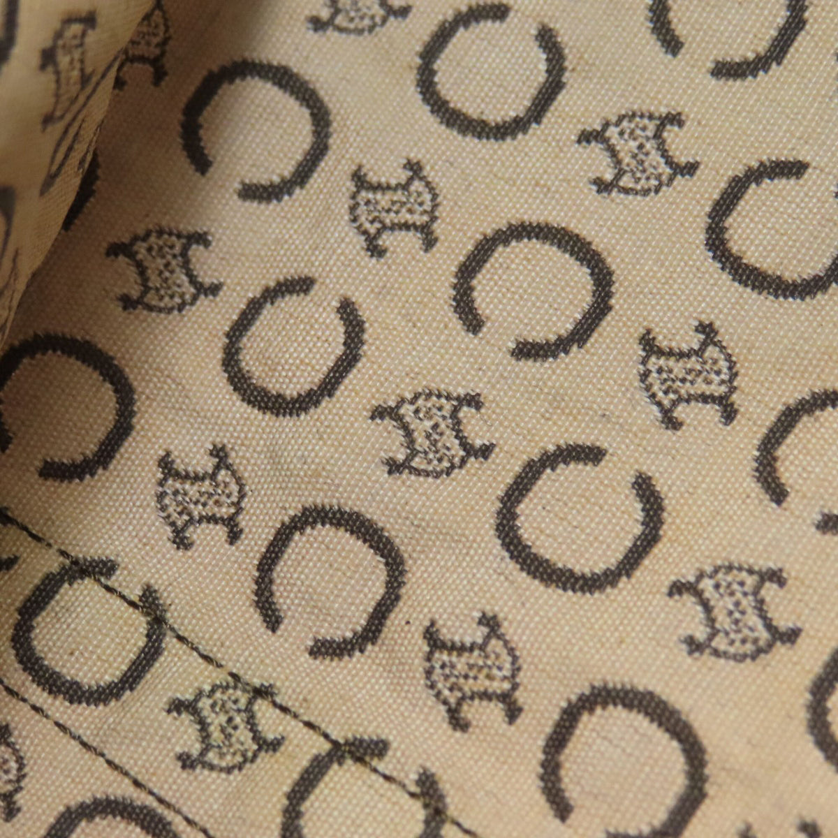 Celine Brown Canvas Boston Bag (Pre-Owned)