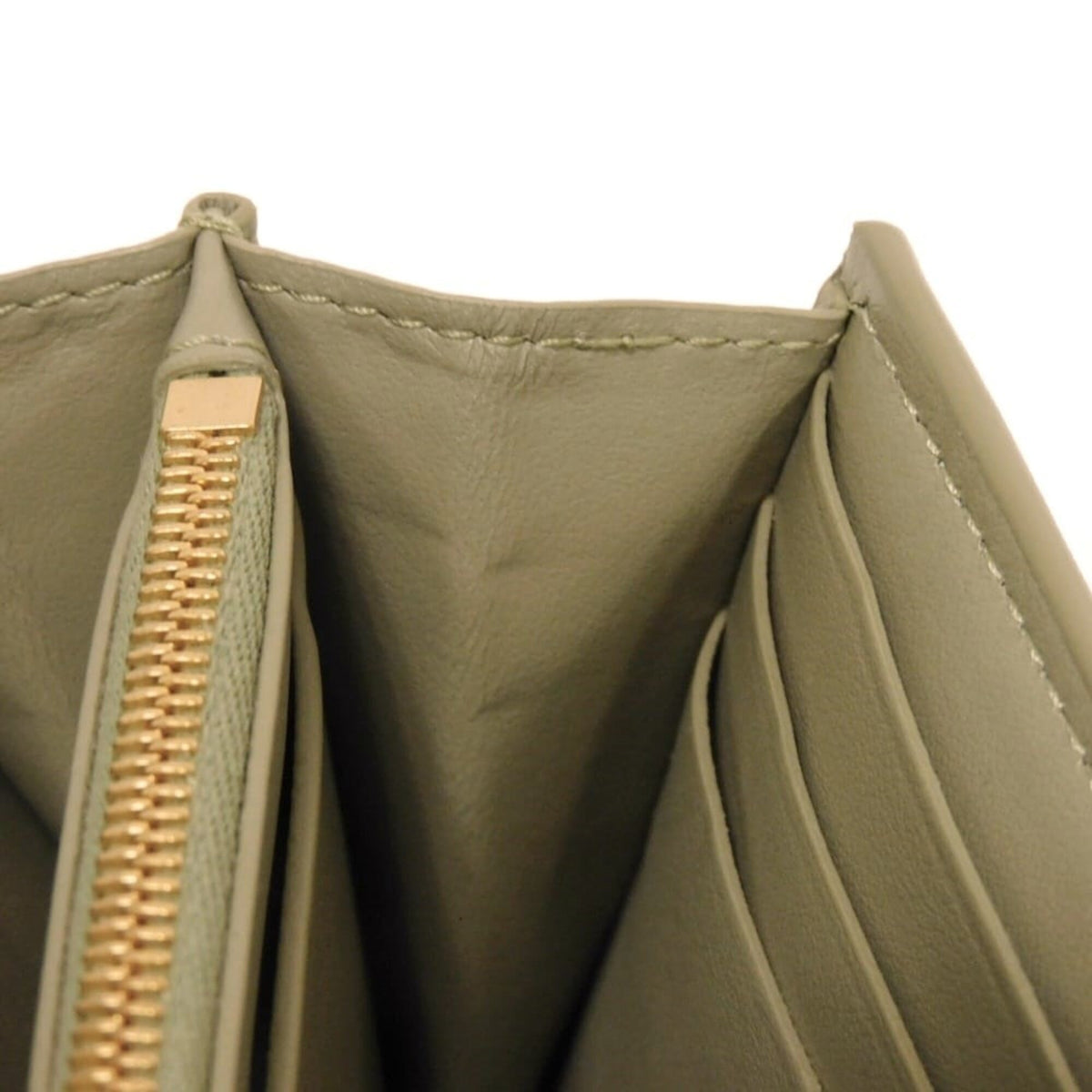 Bottega Veneta Green Intrecciato Long Wallet (Bi-Fold) (Pre-Owned)