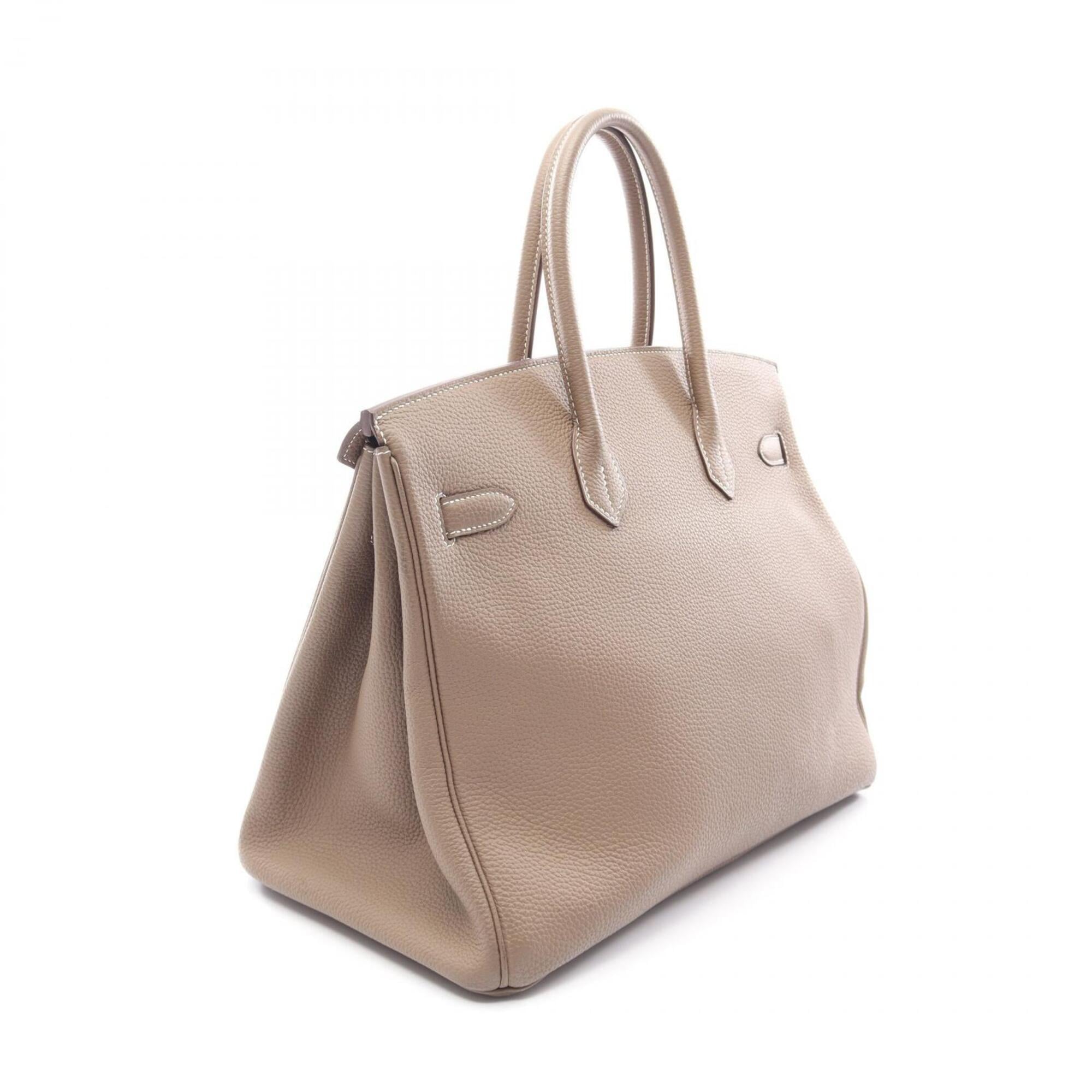 Hermes Gray Togo Leather Handbag (Pre-Owned)