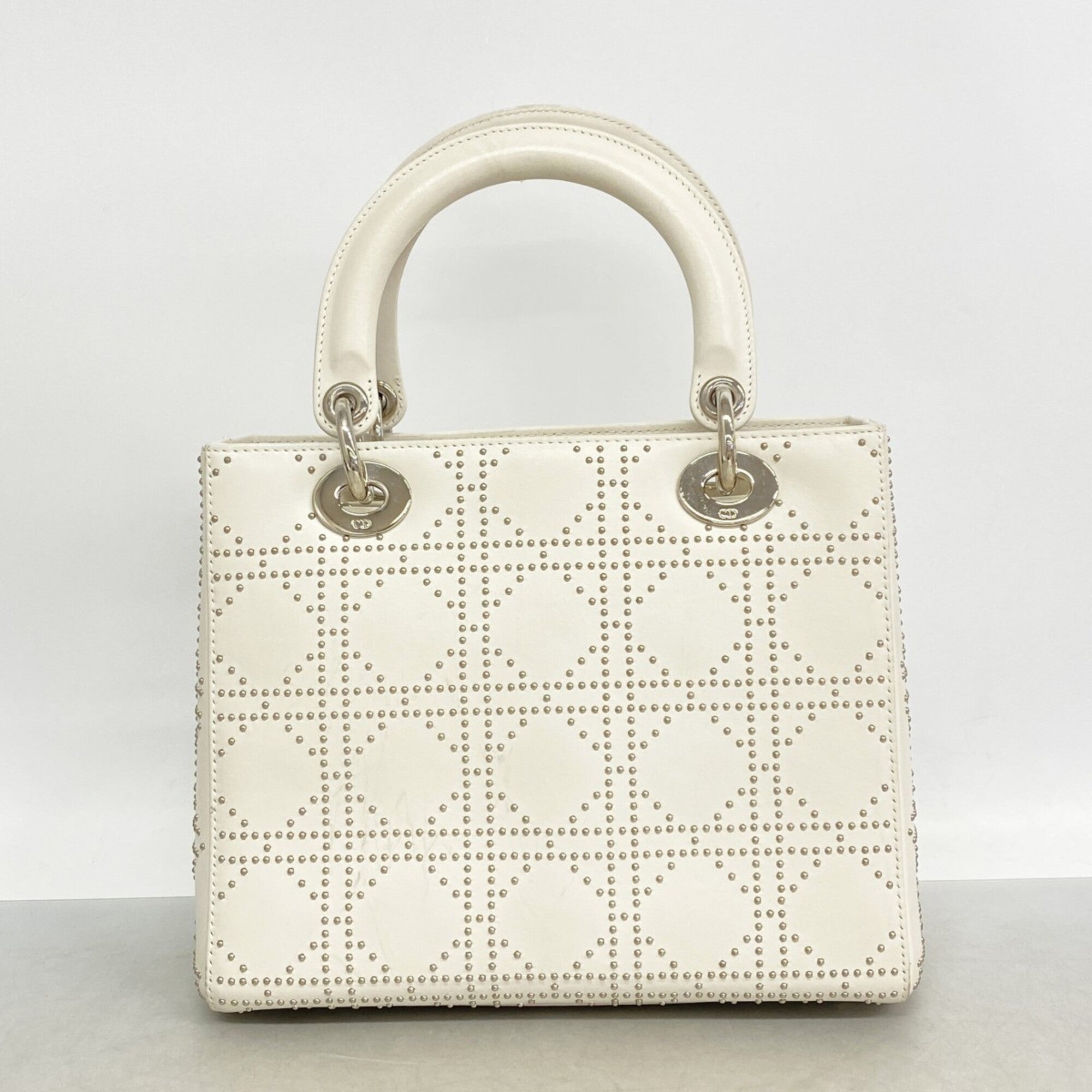Christian Dior Ivory Leather Handbag (Pre-Owned)