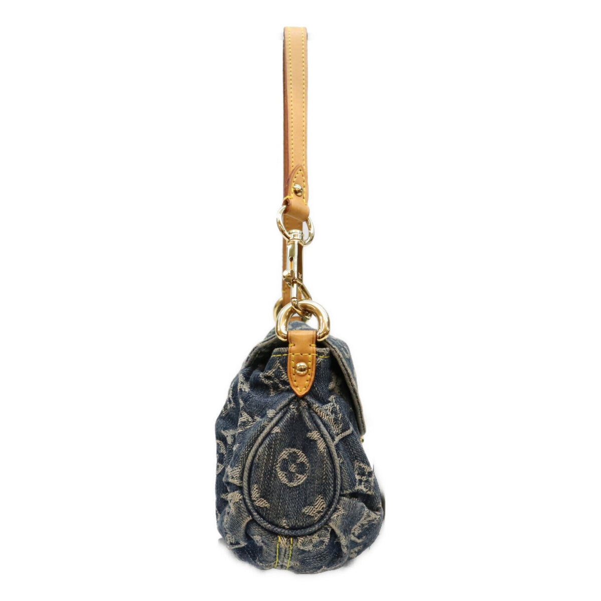 Louis Vuitton Gold Monogram Denim Shoulder Bag (Pre-Owned)