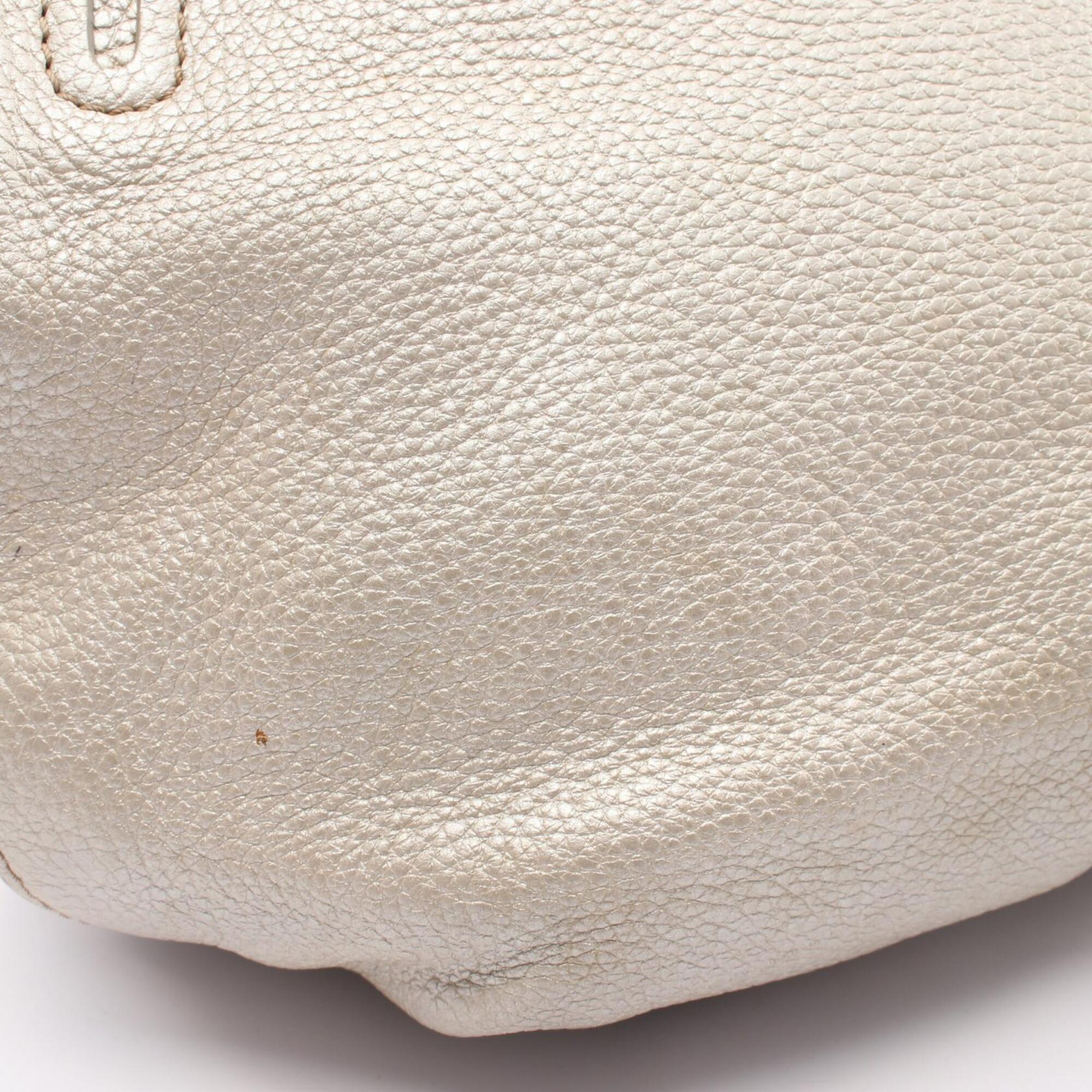 Celine Metallic White Leather Handbag (Pre-Owned)