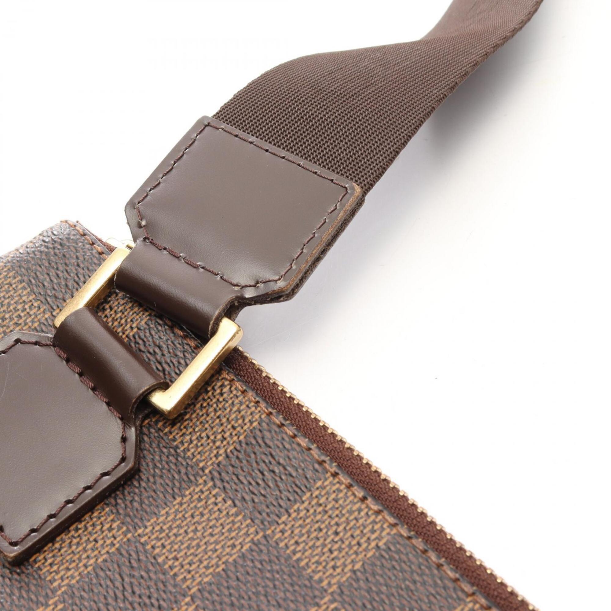 Louis Vuitton Brown Ebene Coated Canvas Leather Handbag Pochette Shoulder Bag (Pre-Owned)