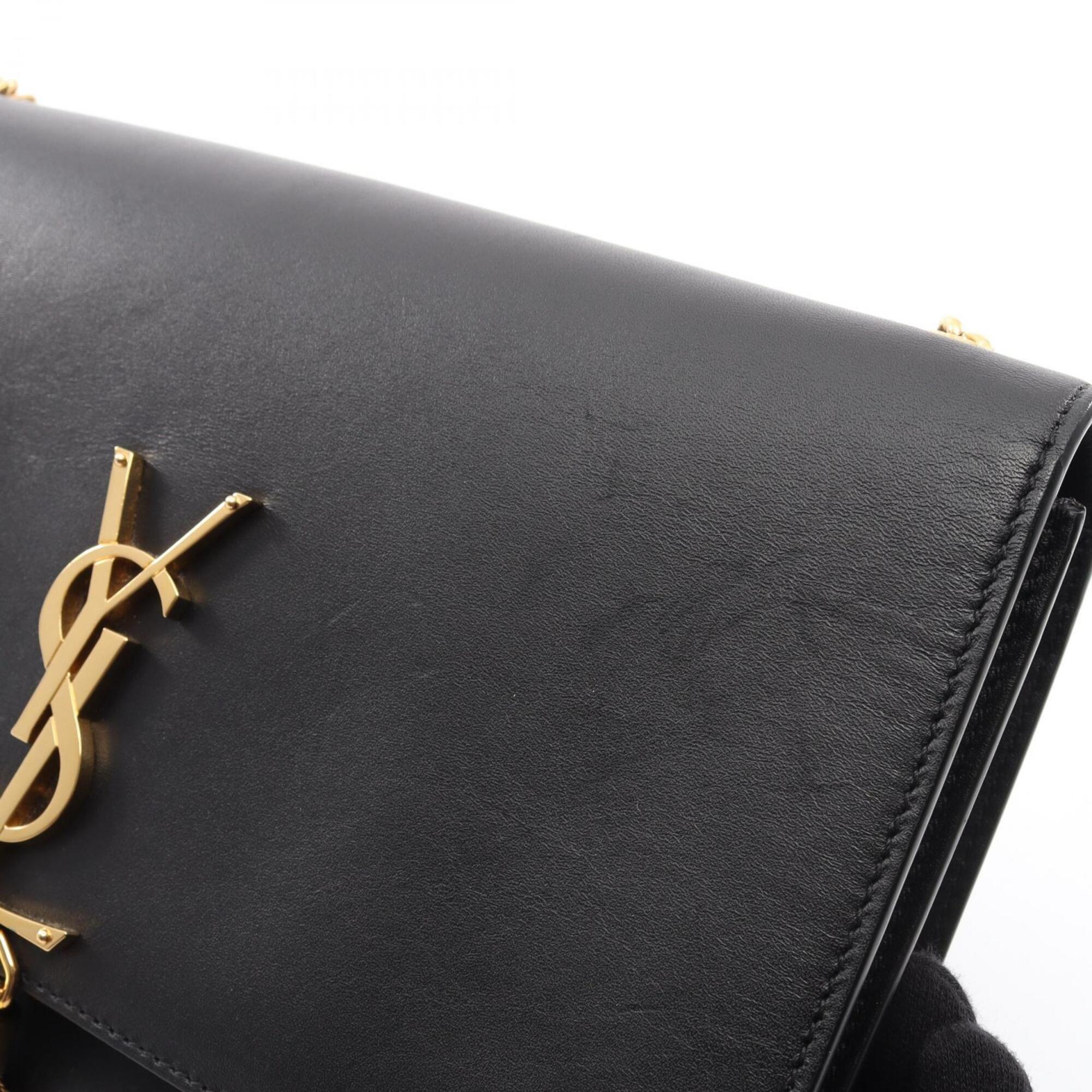 Saint Laurent Black Leather Handbag Shoulder Bag (Pre-Owned)