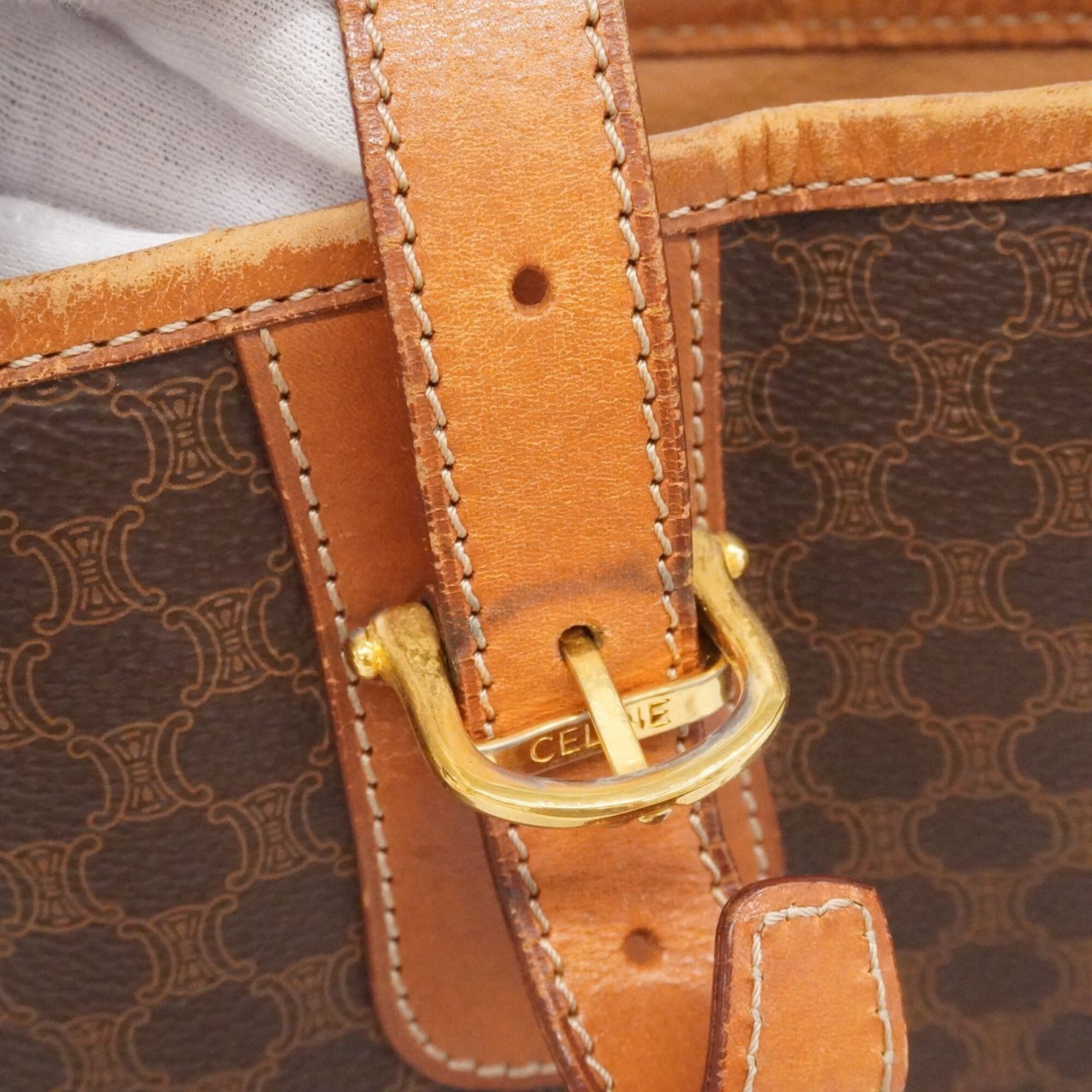 Celine Brown Pvc Tote Bag (Pre-Owned)