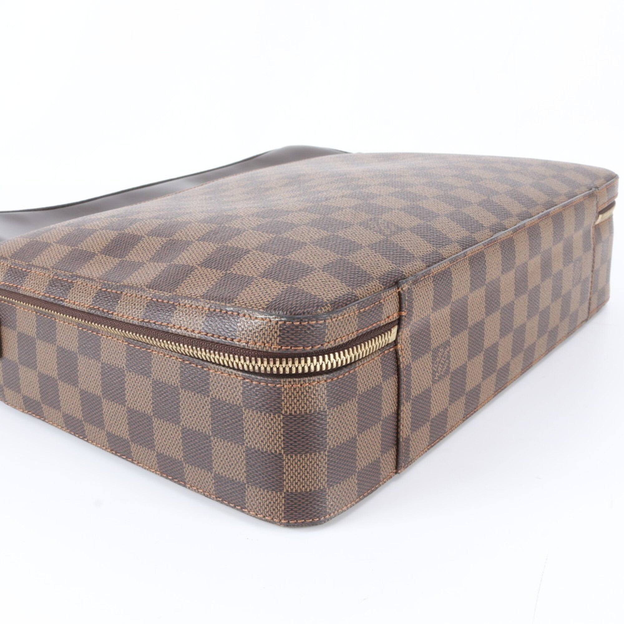 Louis Vuitton Brown Galle Coated Canvas Leather Handbag (Pre-Owned)