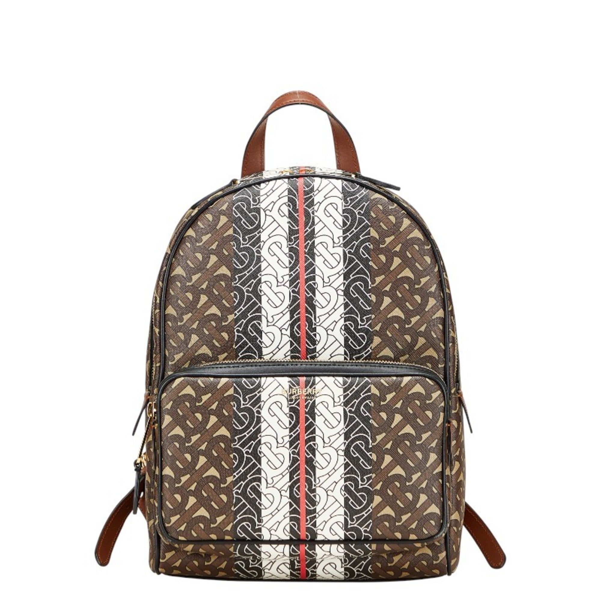 Burberry Brown Pvc Leather Backpack (Pre-Owned)