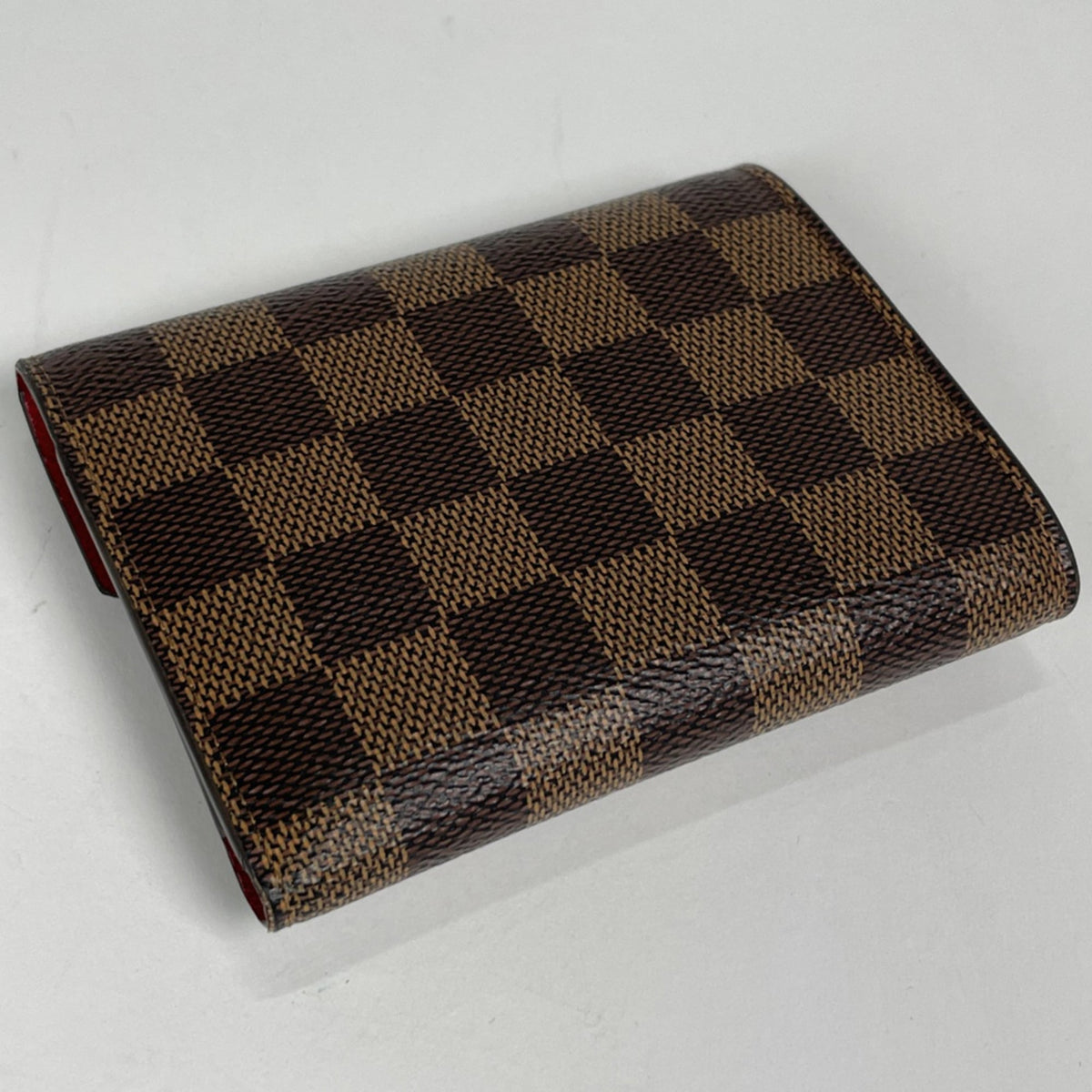 Louis Vuitton Brown Red Color Wallet (Tri-Fold) (Pre-Owned)