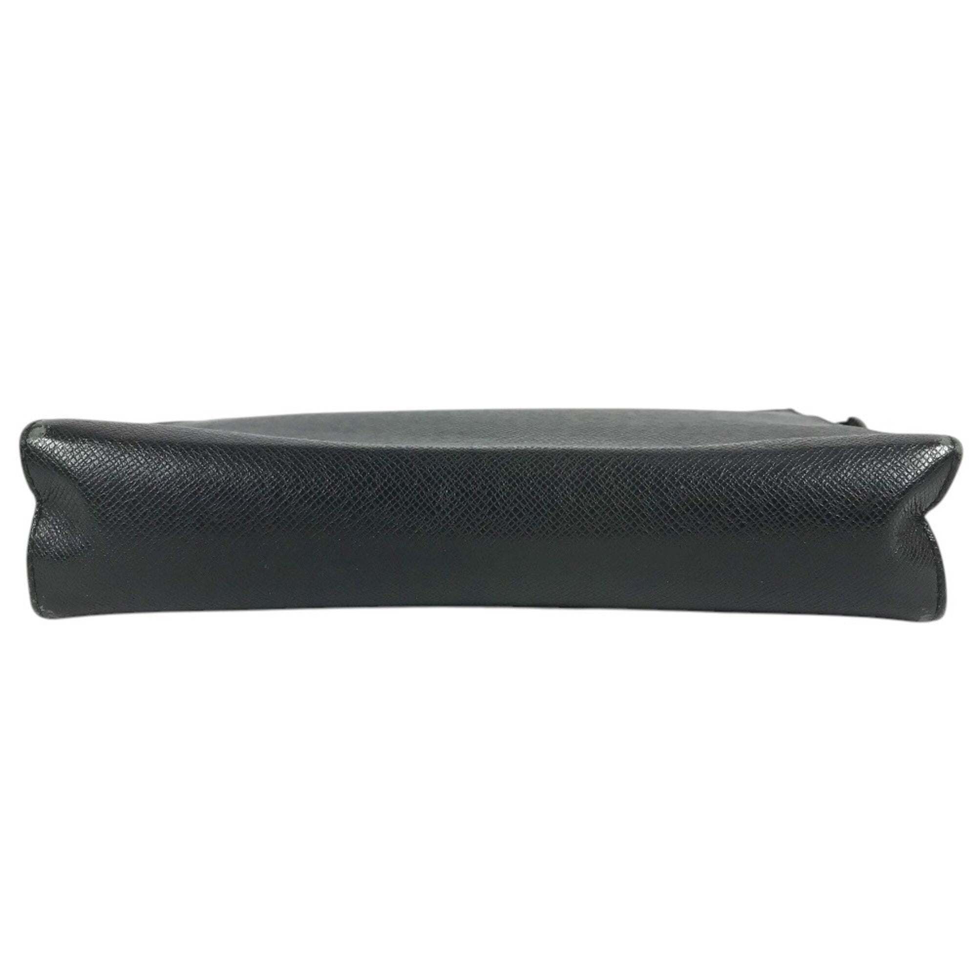 Louis Vuitton Ardoise Black Taiga Leather Clutch Bag Pochette Pouch (Pre-Owned)