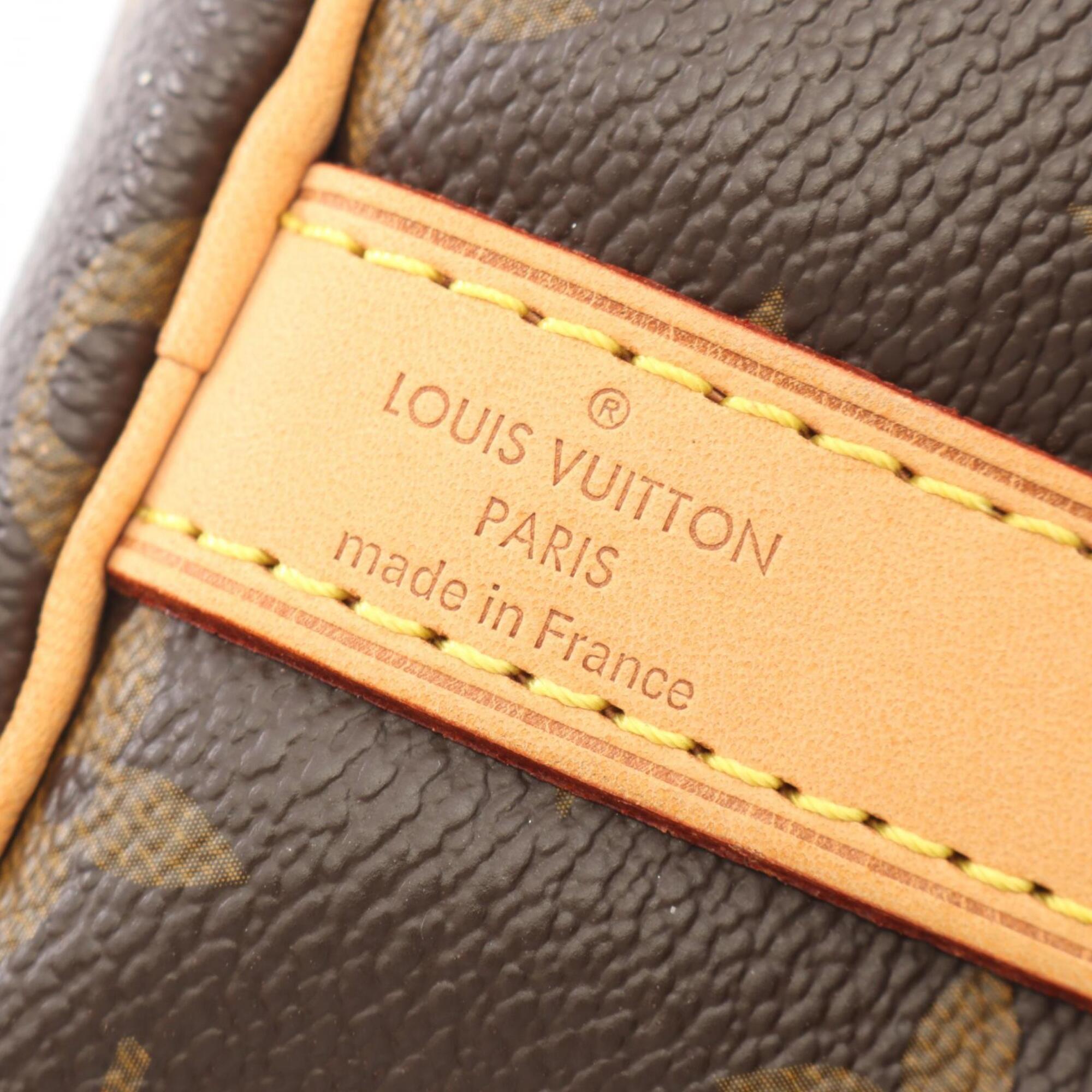 Louis Vuitton Brown Pvc Coated Canvas Leather Handbag (Pre-Owned)