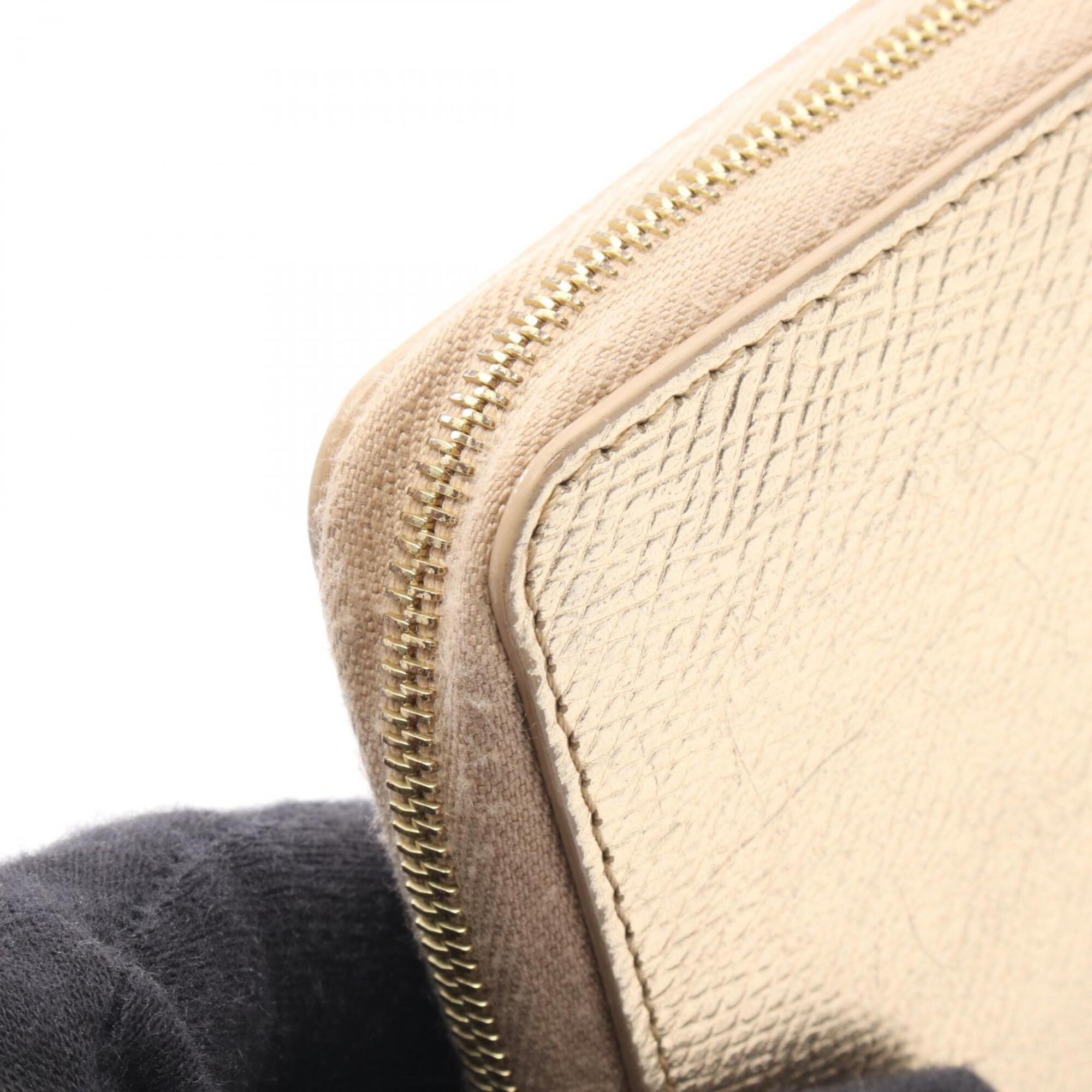 Celine Gold Leather Wallet (Bi-Fold) (Pre-Owned)