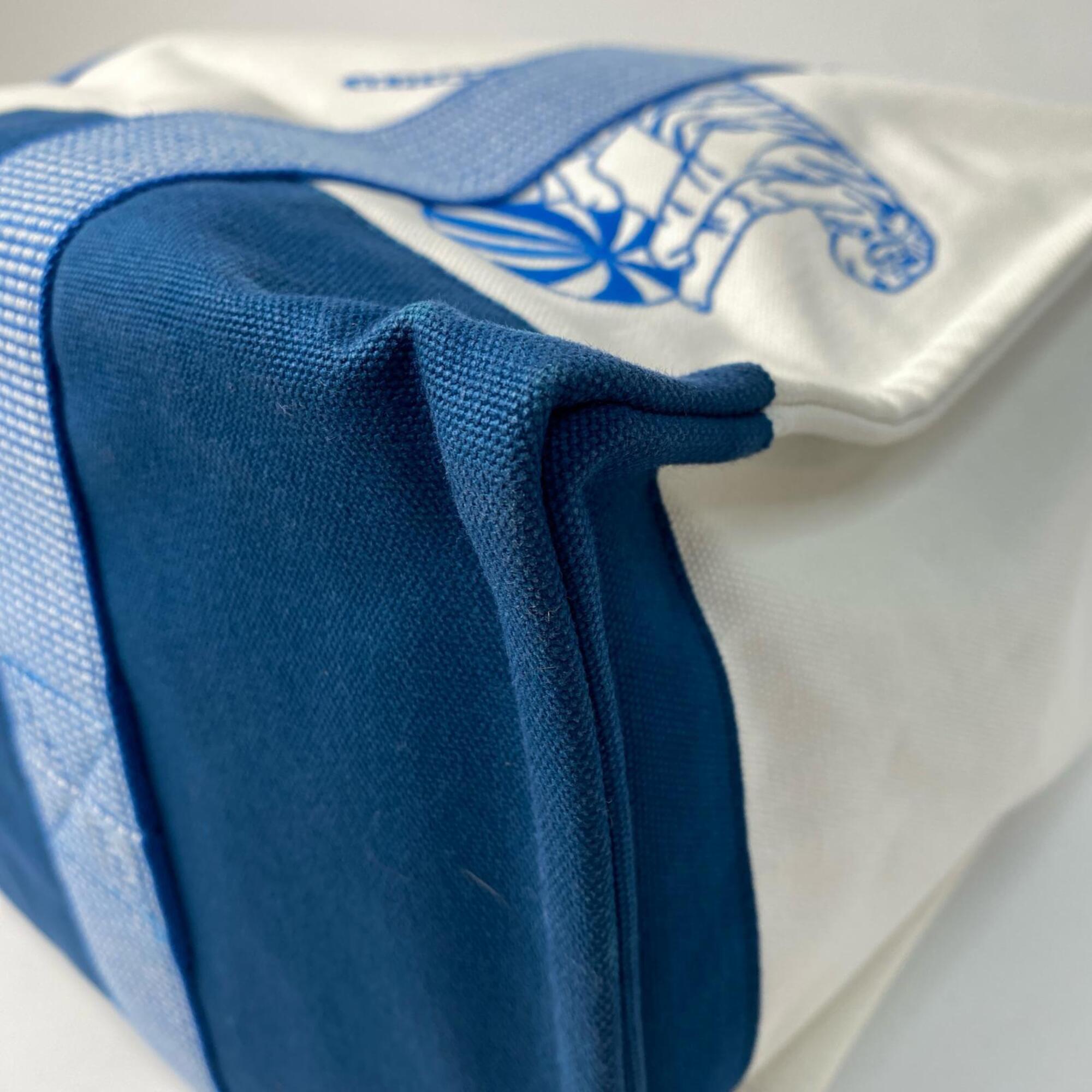Hermes Blue White Cotton Pouch (Pre-Owned)