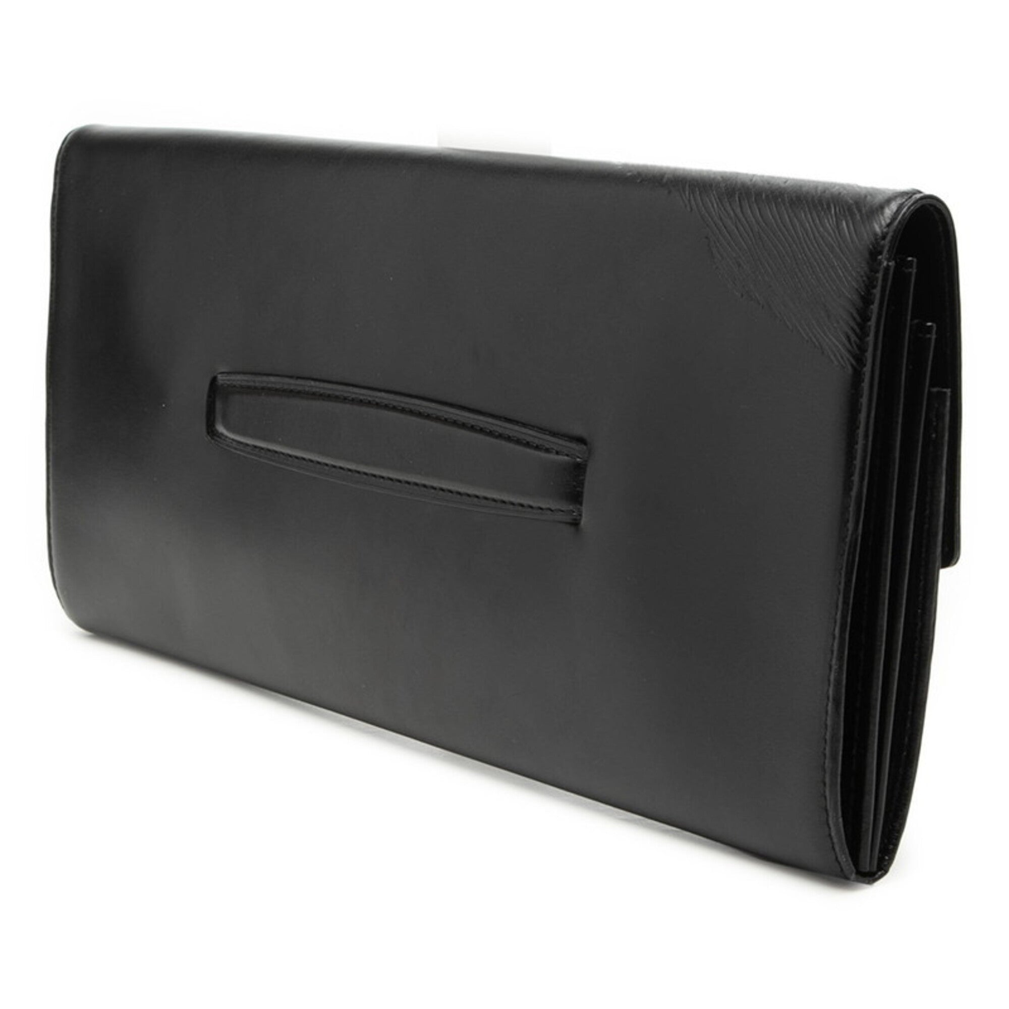 Louis Vuitton Opera Black Leather Clutch Bag (Pre-Owned)