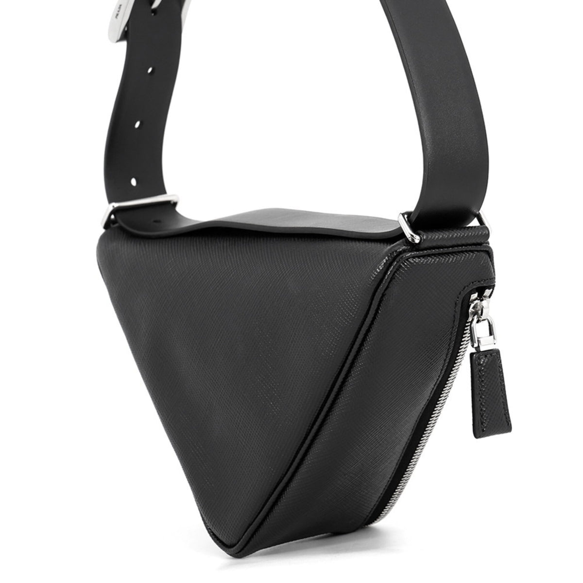 Prada Black Leather Handbag Shoulder Bag Sling Bag (Pre-Owned)